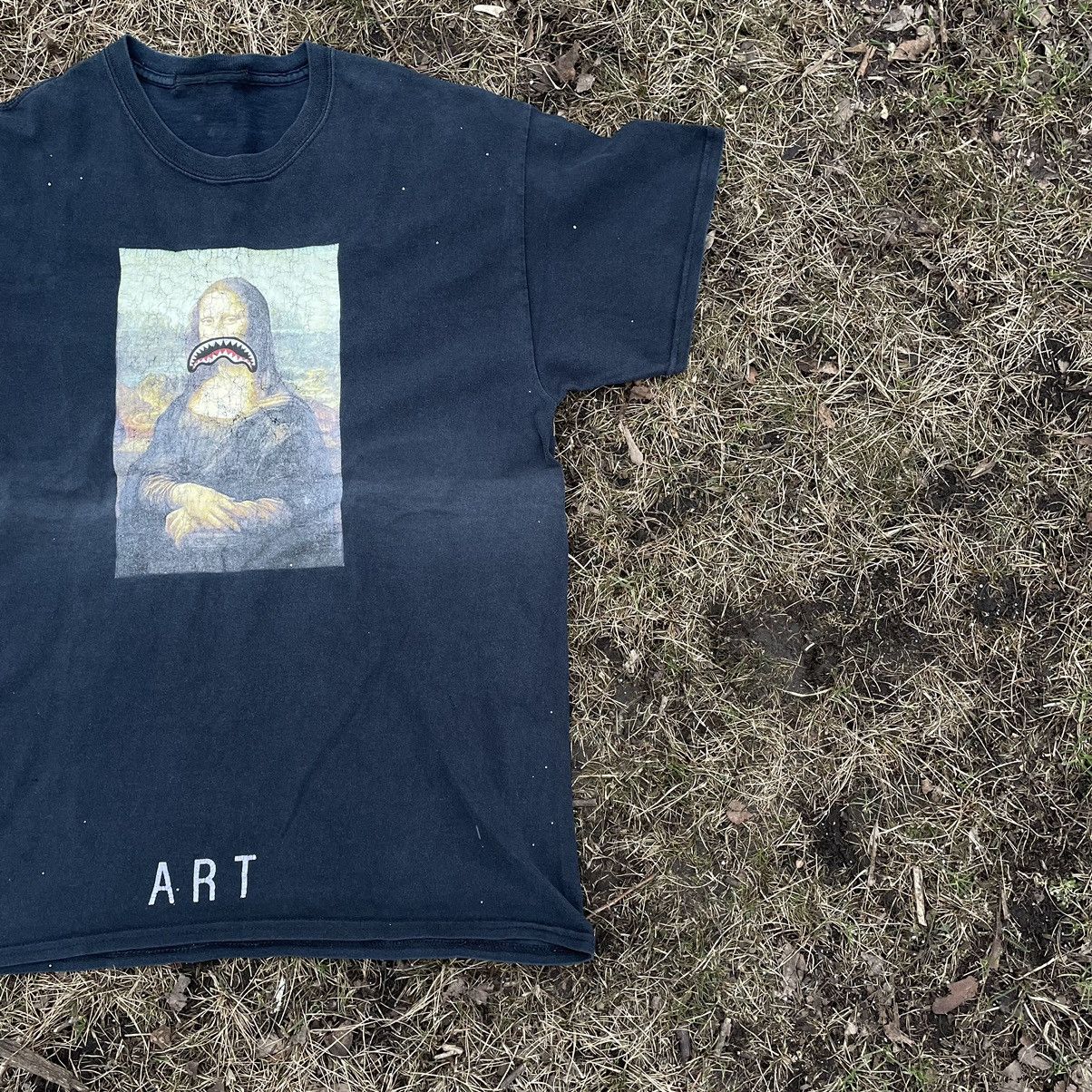 Vintage Vintage Y2K Sun Faded Mona Lisa Graphic Tee Streetwear L Size US L / EU 52-54 / 3 - 2 Thumbnail