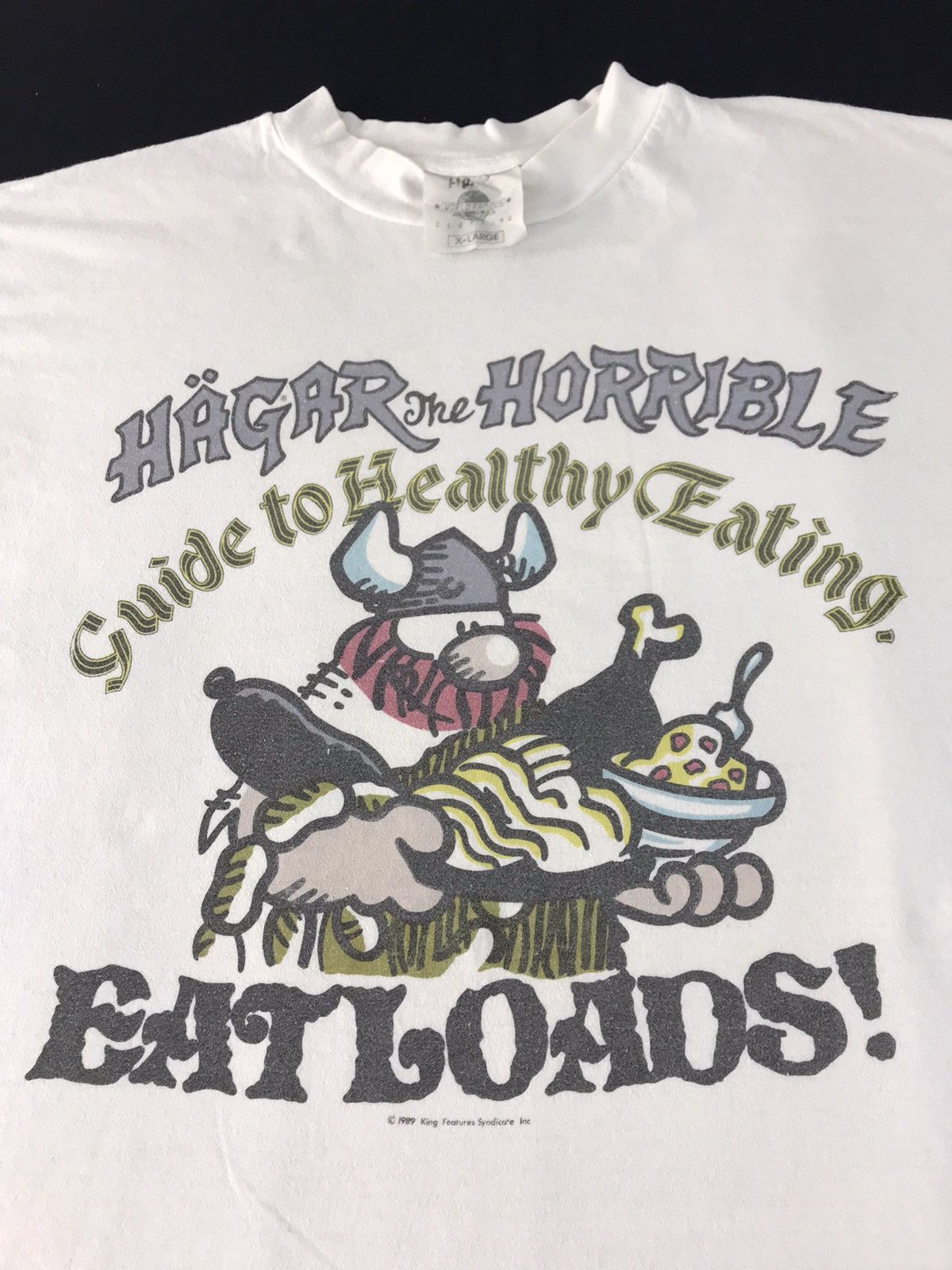 Vintage Hagar The Horible Eatloads Health Viking Comic Strips Tee Size US L / EU 52-54 / 3 - 3 Thumbnail