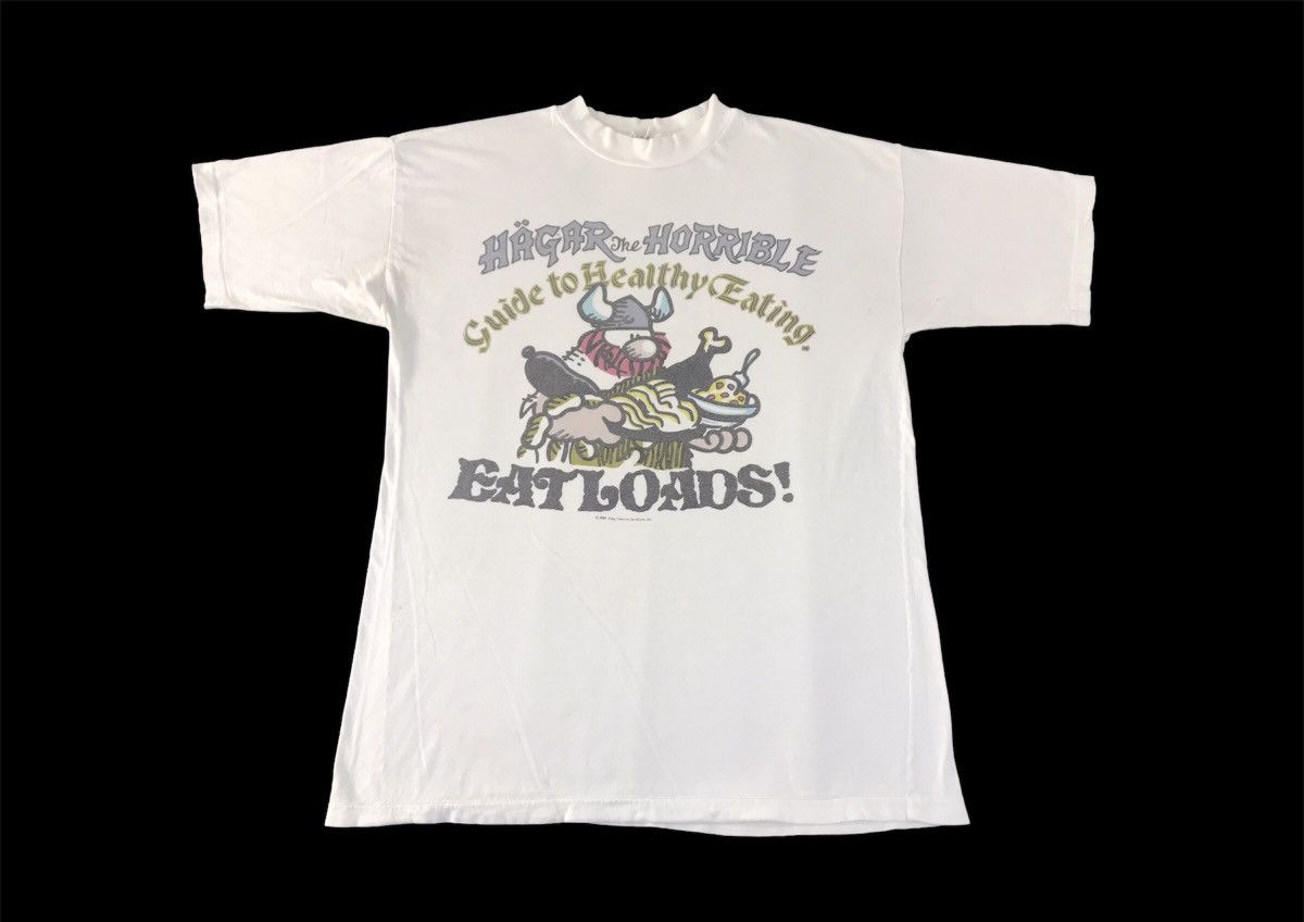 Vintage Hagar The Horible Eatloads Health Viking Comic Strips Tee Size US L / EU 52-54 / 3 - 1 Thumbnail