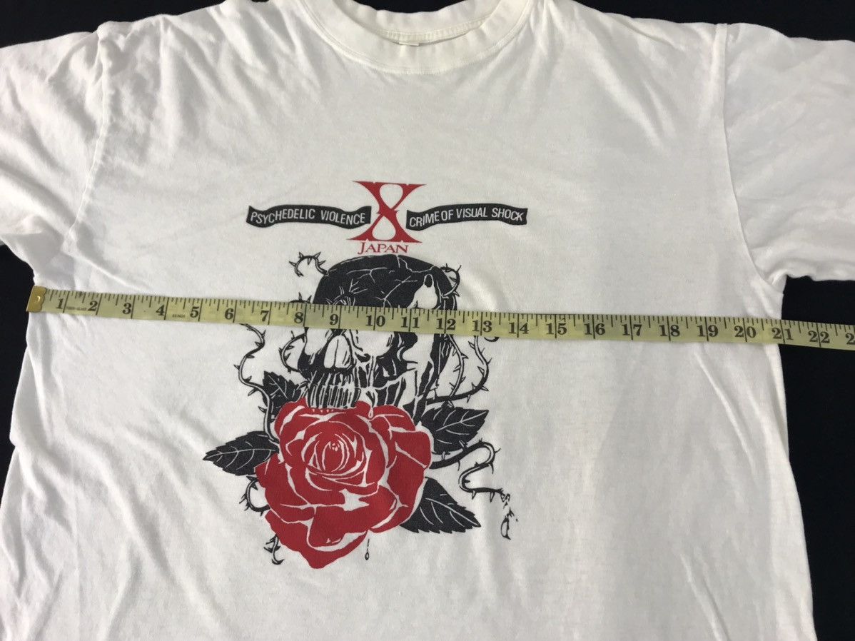 Band Tees × Vintage 90s X Japan Psychedelic Violence Crime Of Visual Shock Roses Size US L / EU 52-54 / 3 - 8 Thumbnail