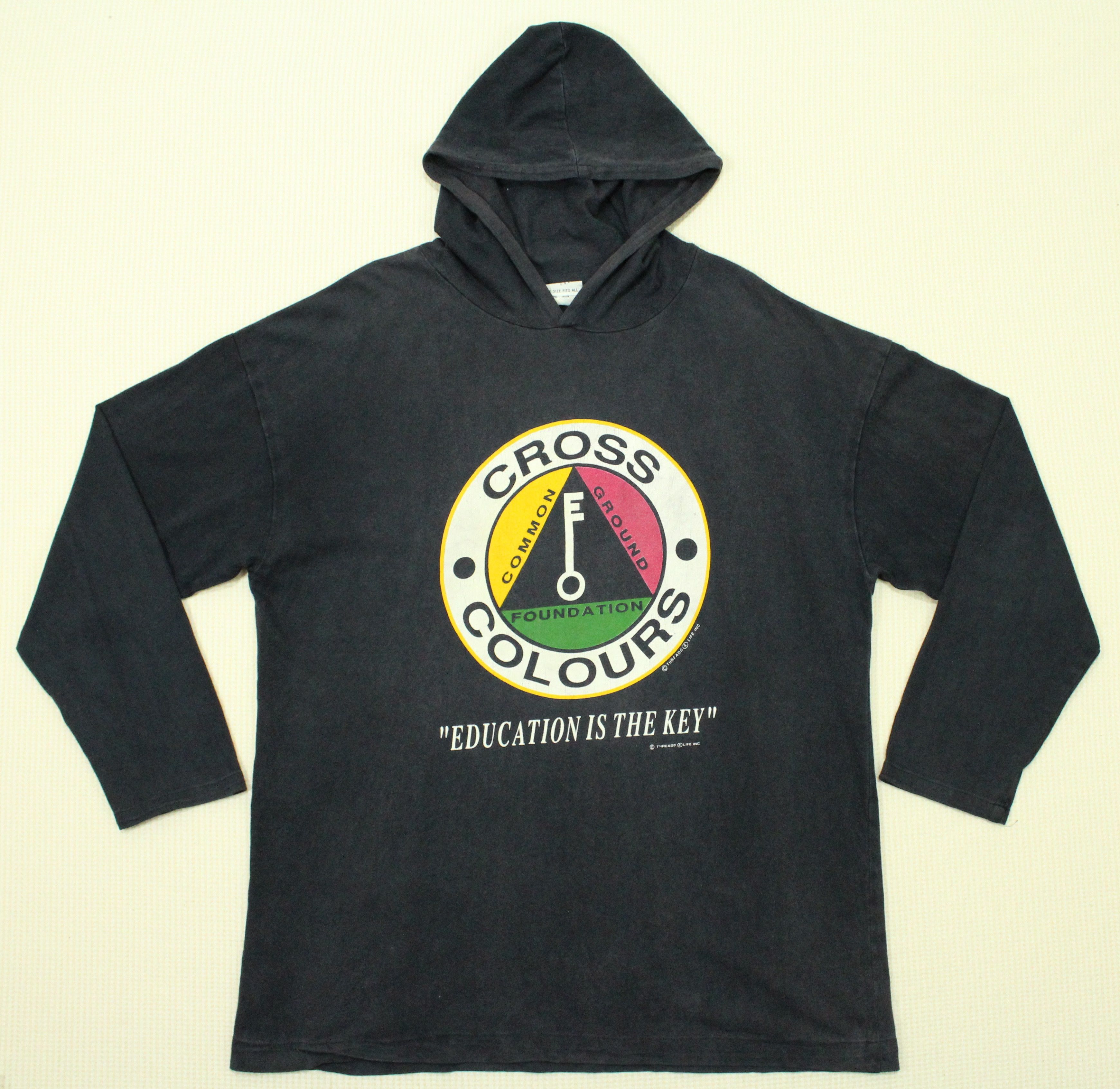 Cross Colours × Vintage Vintage 90s CROSS COLOURS Shirt Hoodie Faded Size US L / EU 52-54 / 3 - 3 Thumbnail