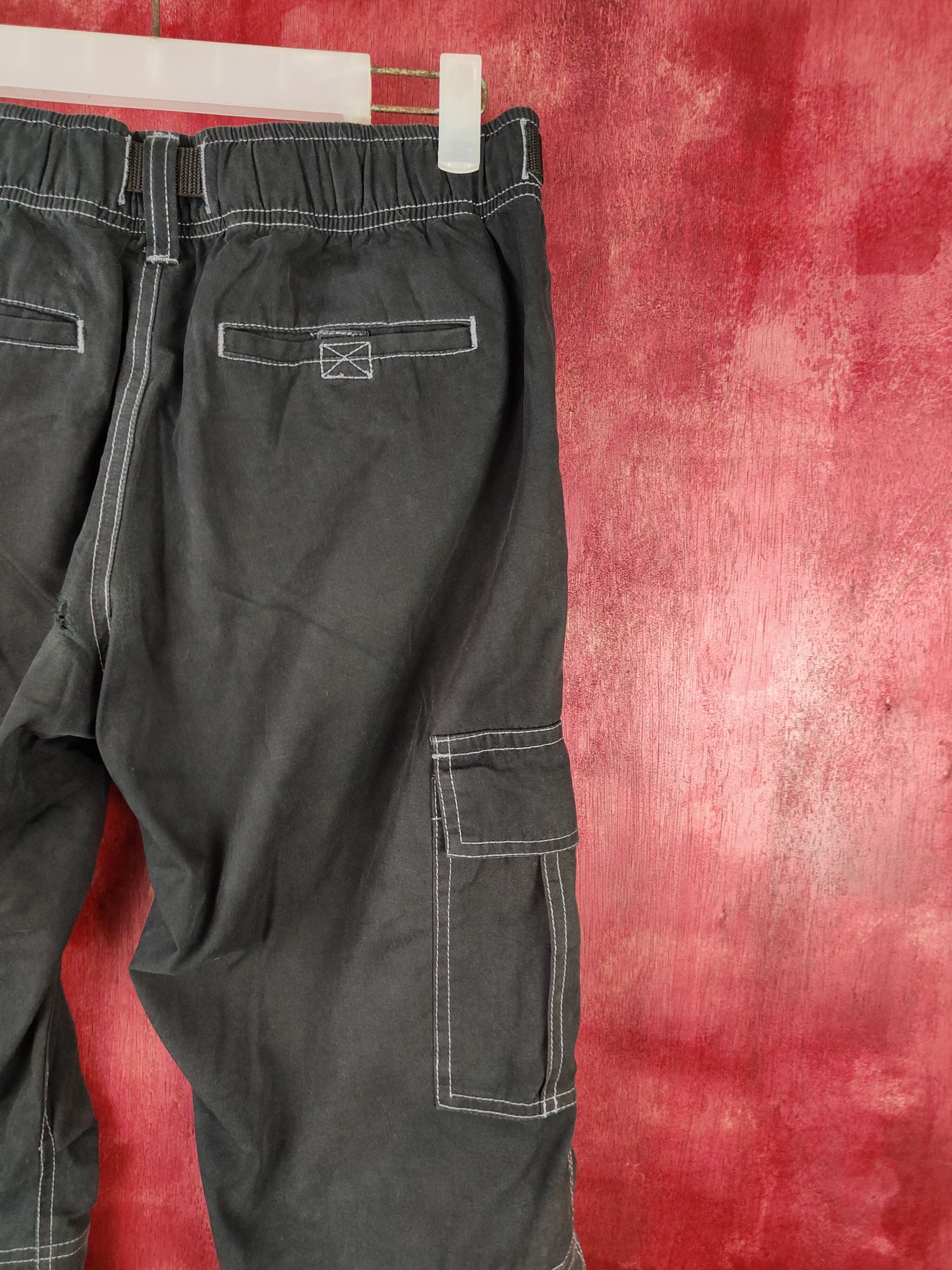 Japanese Brand × Vintage Japanese Brand Black Multi Pocket Tactical Cargo Pants #S552 Size US 29 - 12 Thumbnail