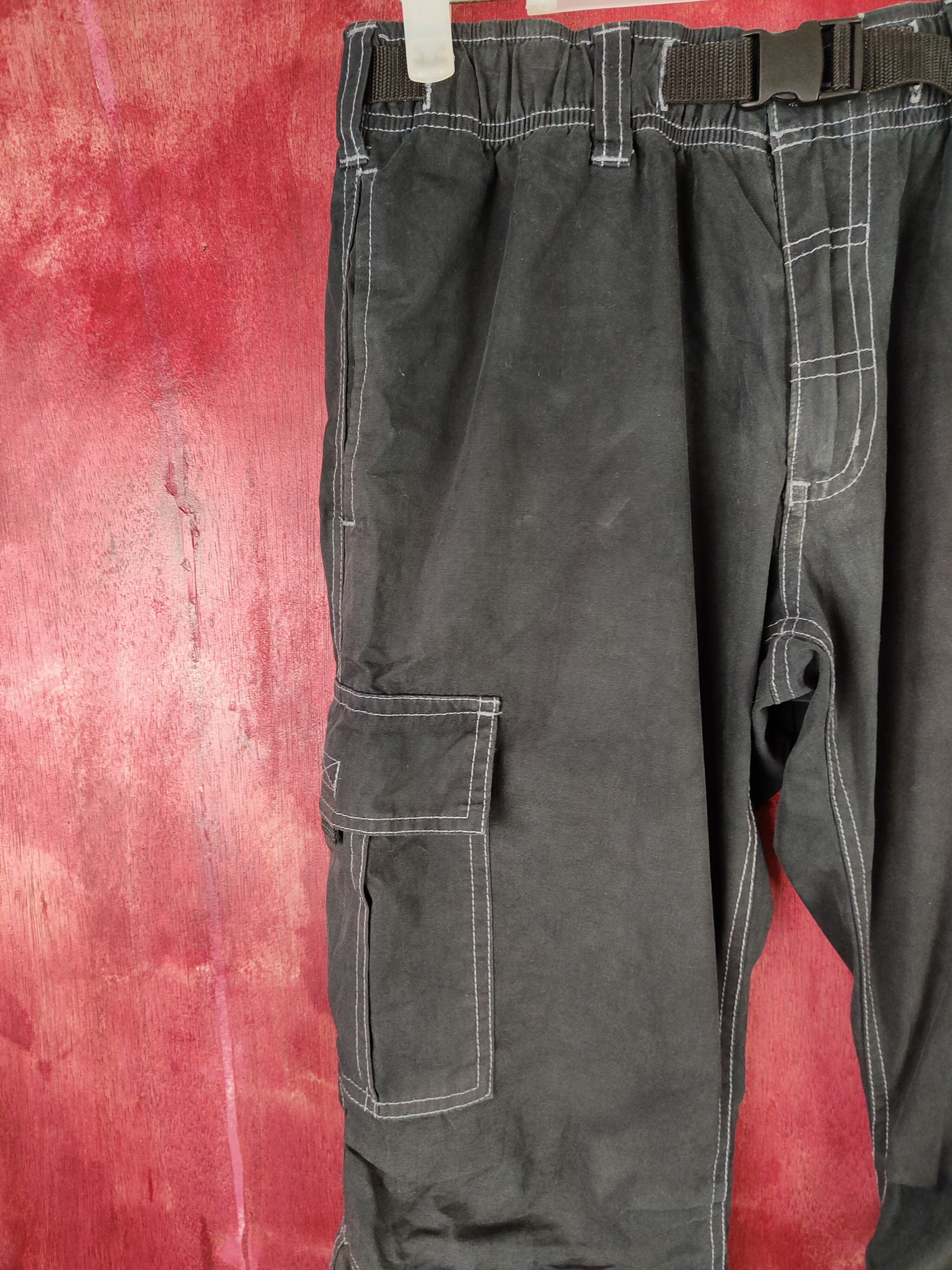 Japanese Brand × Vintage Japanese Brand Black Multi Pocket Tactical Cargo Pants #S552 Size US 29 - 3 Thumbnail