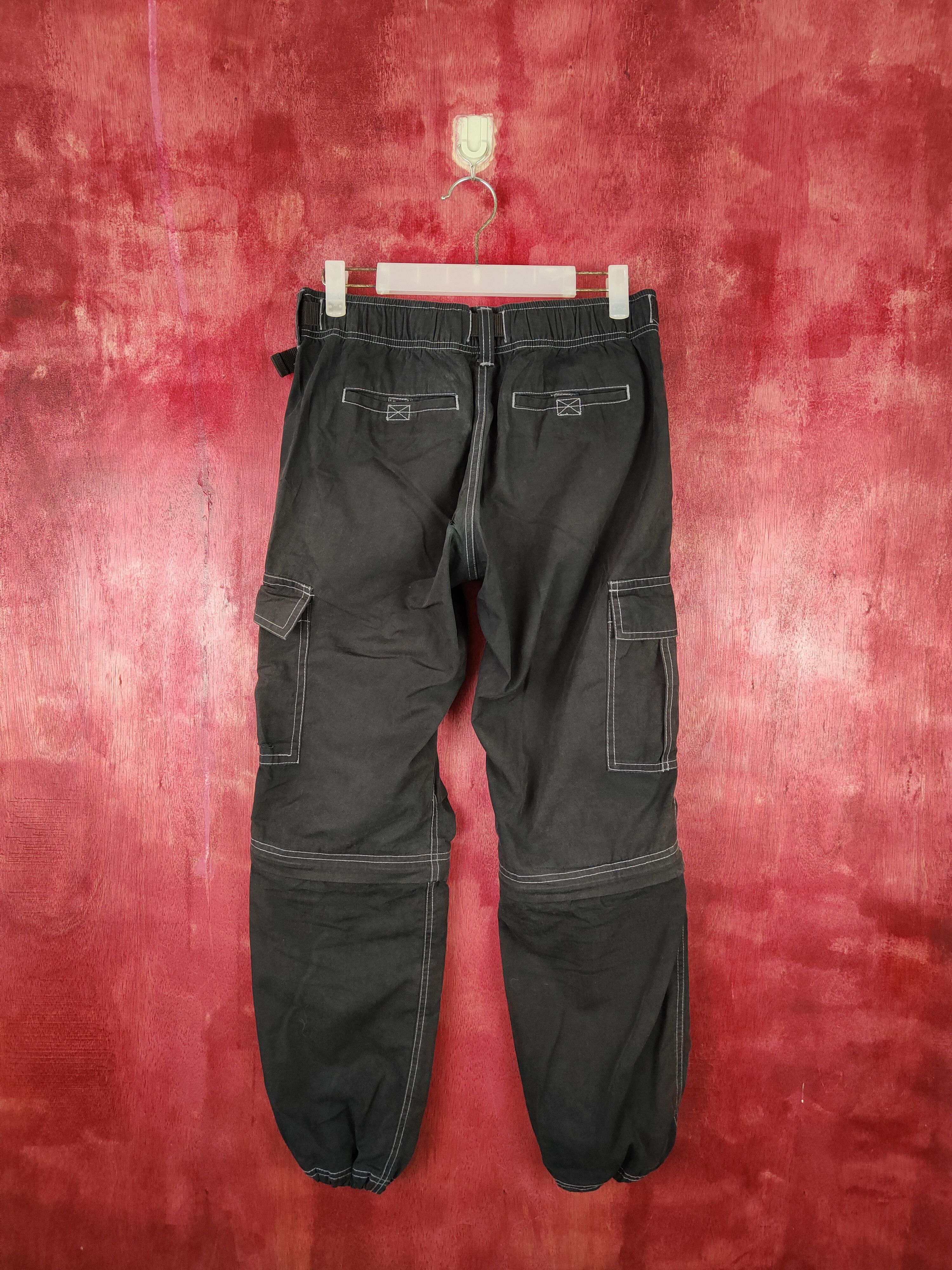 Japanese Brand × Vintage Japanese Brand Black Multi Pocket Tactical Cargo Pants #S552 Size US 29 - 8 Thumbnail