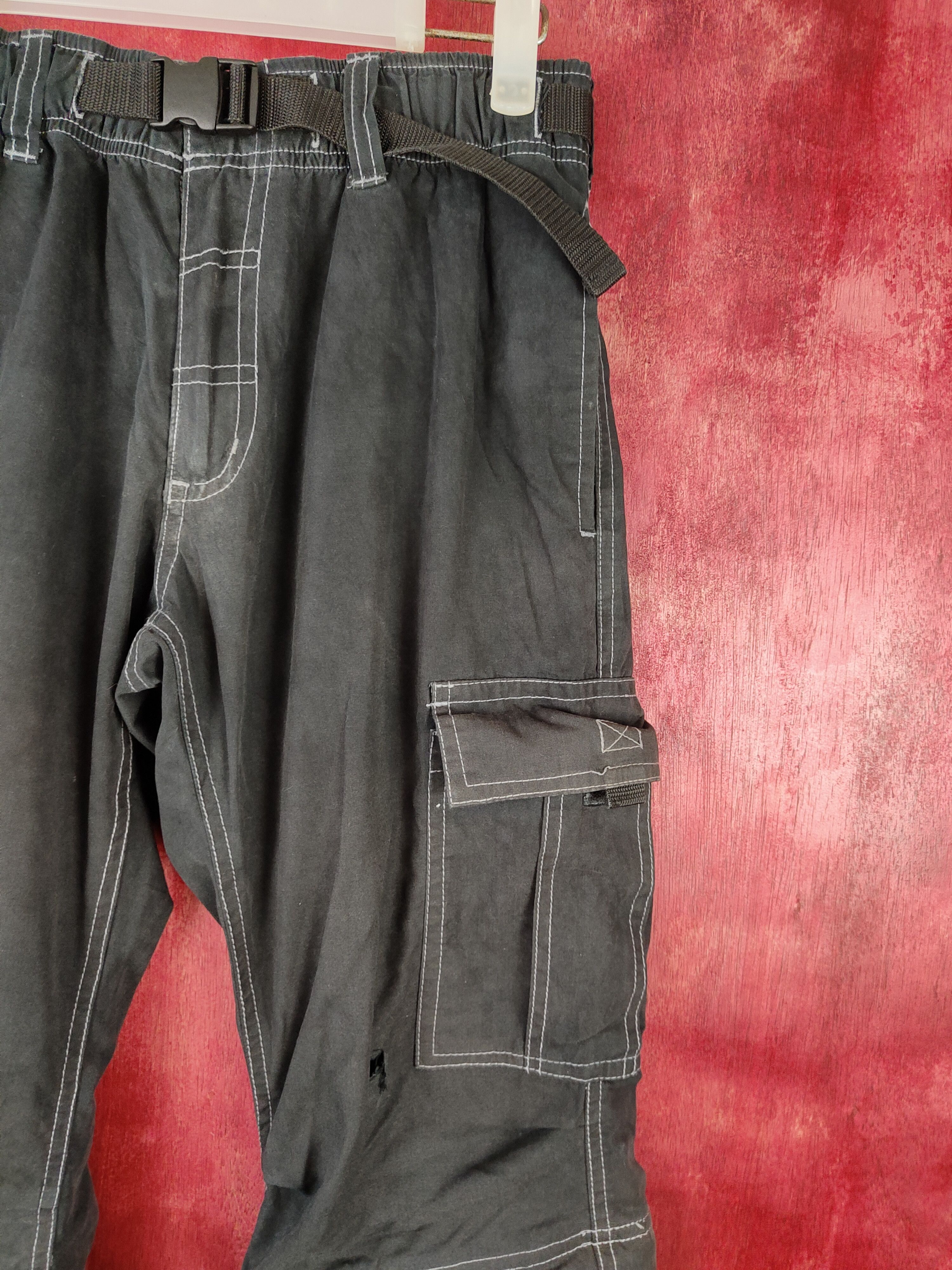 Japanese Brand × Vintage Japanese Brand Black Multi Pocket Tactical Cargo Pants #S552 Size US 29 - 5 Thumbnail