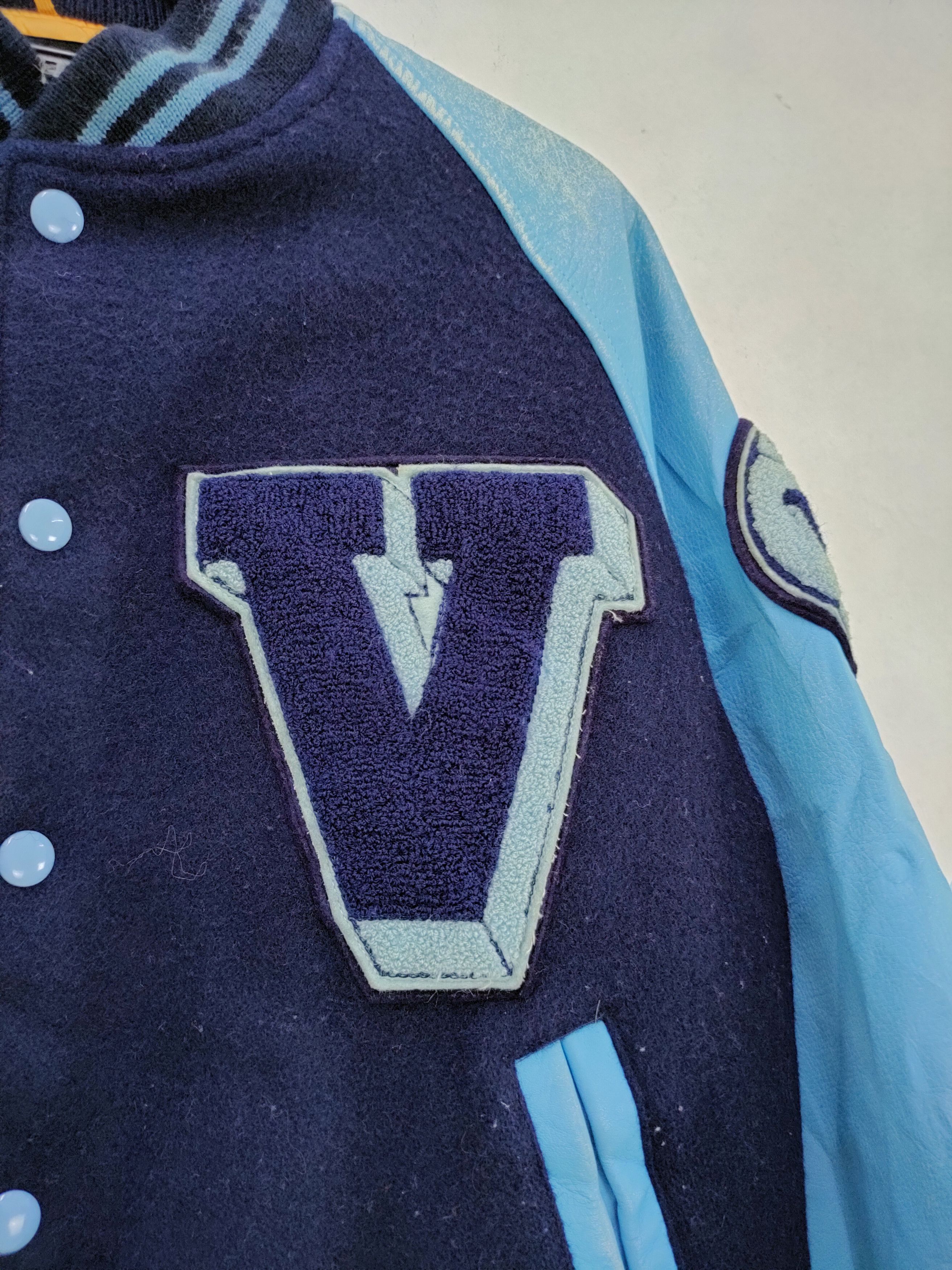 Vintage DLL VoxCrew 1934 Tokyo Varsity Leather Jacket #A368 Size US M / EU 48-50 / 2 - 4 Thumbnail