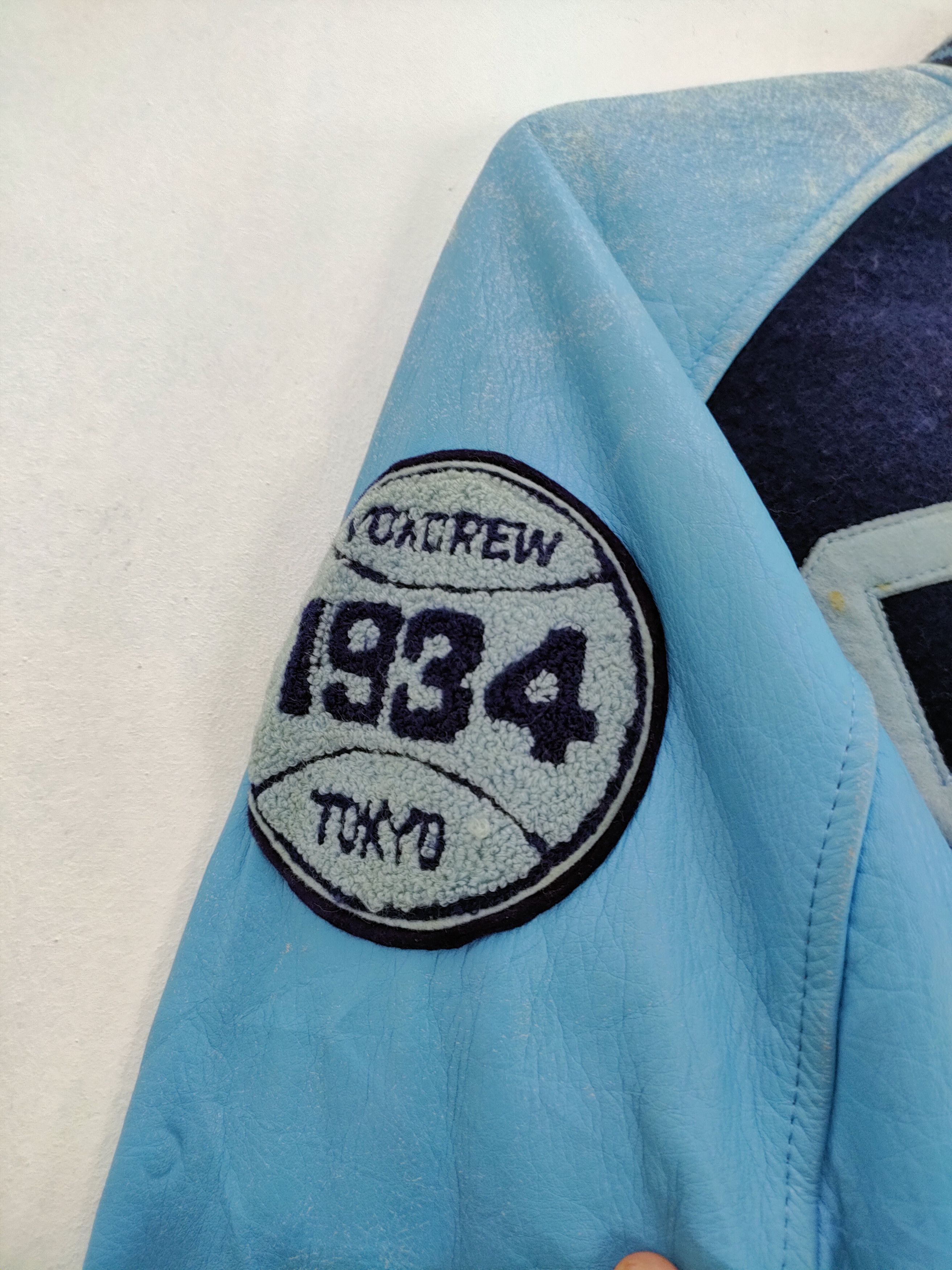 Vintage DLL VoxCrew 1934 Tokyo Varsity Leather Jacket #A368 Size US M / EU 48-50 / 2 - 11 Thumbnail