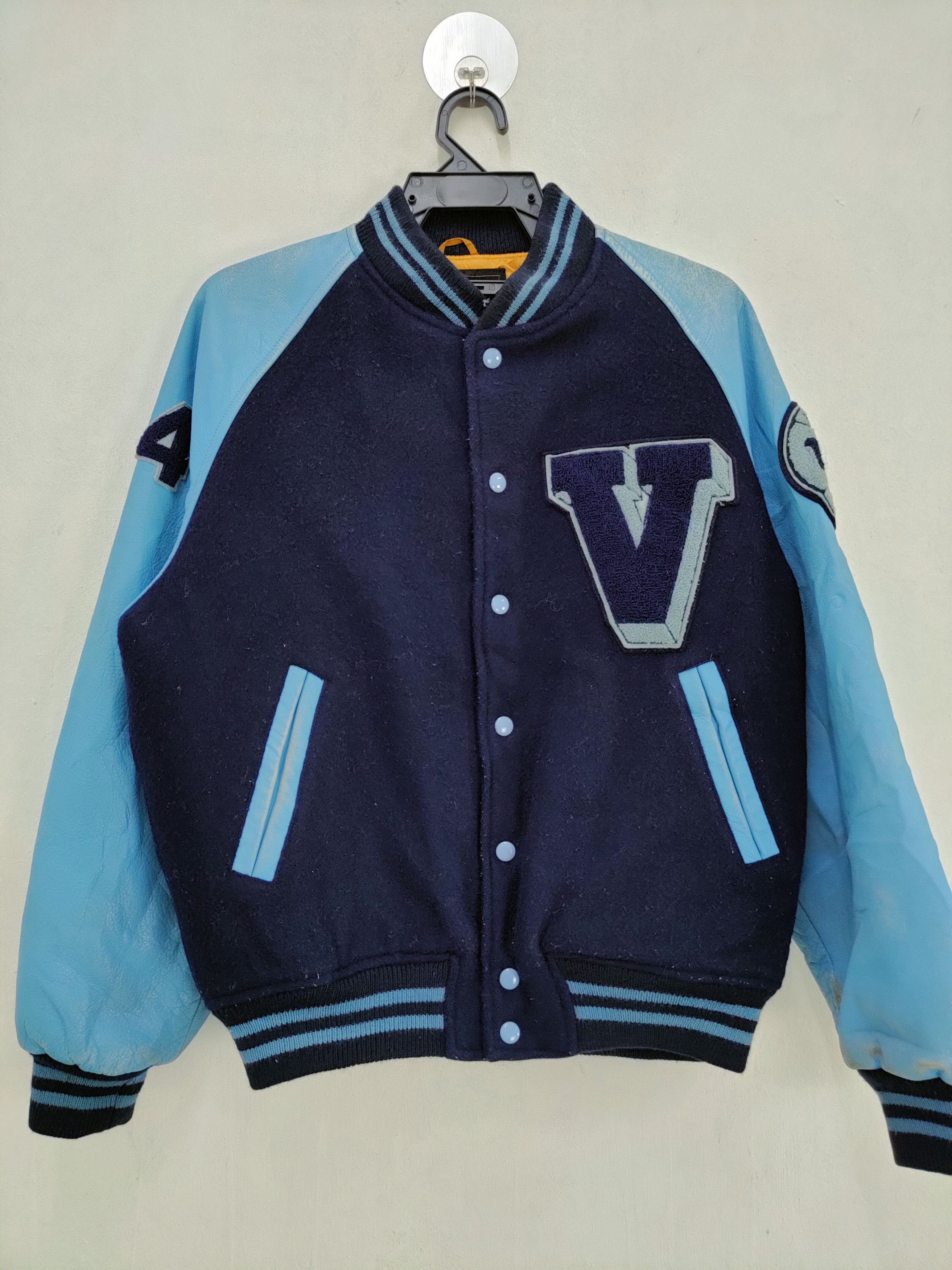Vintage DLL VoxCrew 1934 Tokyo Varsity Leather Jacket #A368 Size US M / EU 48-50 / 2 - 3 Thumbnail