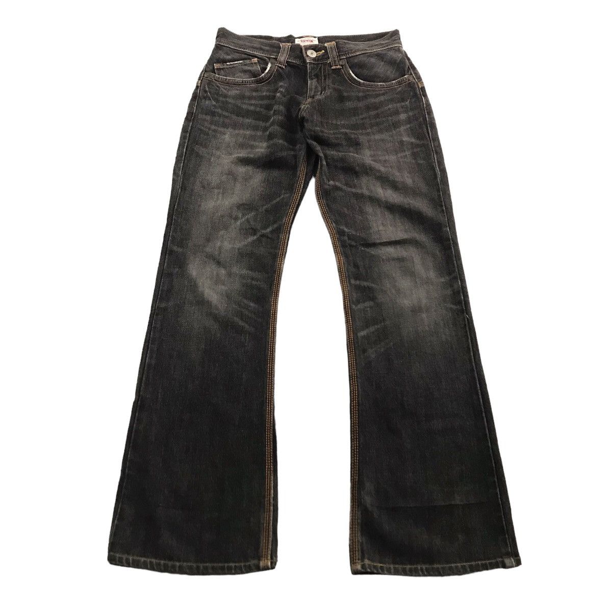 FLARED JEANS🔥EDWIN BLACK FADED BOOTCUT DENIM PANTS