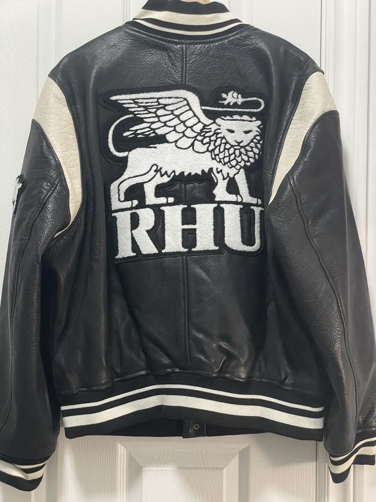 Rhude × Zara X RHUIGI LEATHER BOMBER JACKET BLACK Size US L / EU 52-54 / 3 - 2 Thumbnail