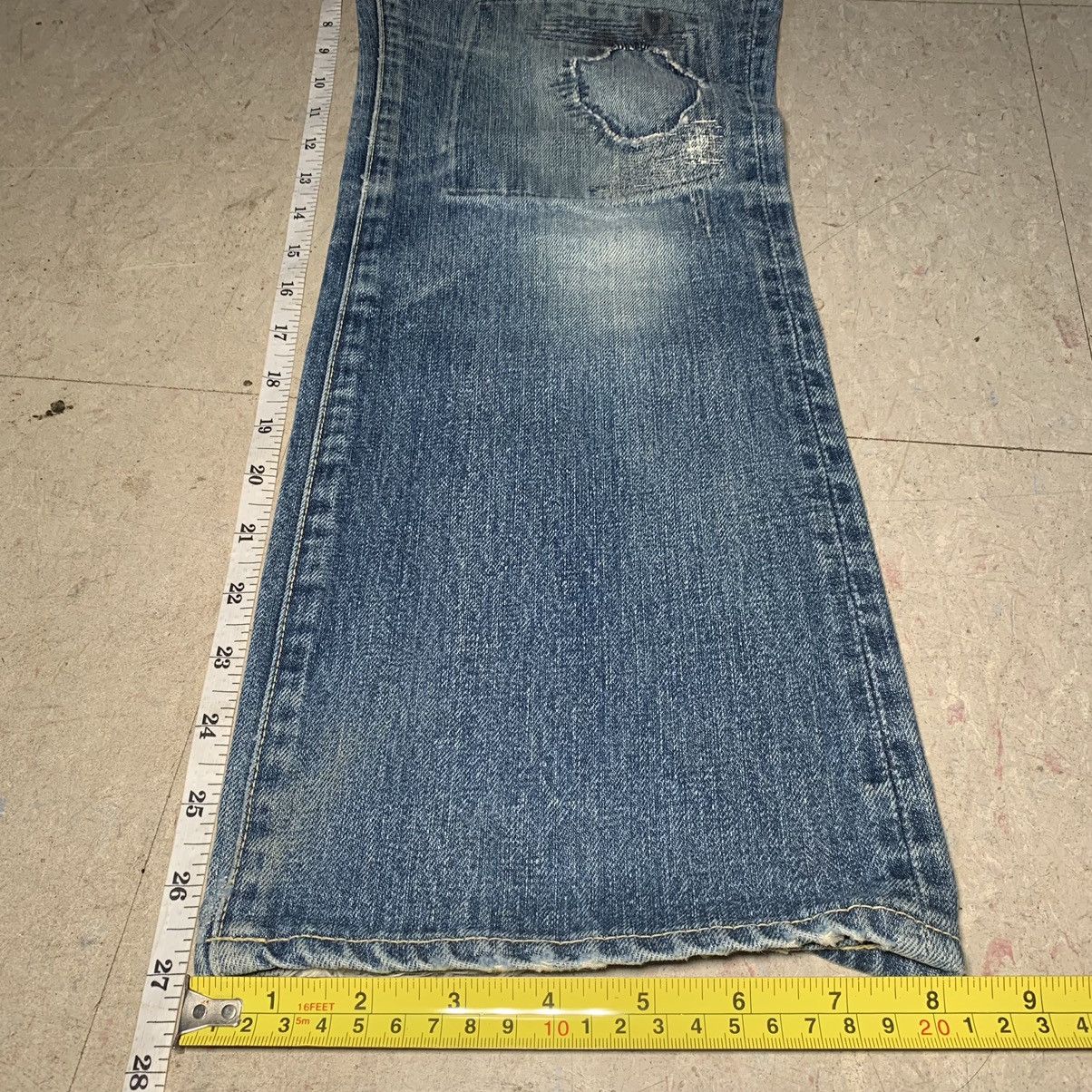 Kapital × Kapital Kountry Kapital Distressed Repaired Flared Denim Jeans 28x27 Size US 28 / EU 44 - 14 Thumbnail