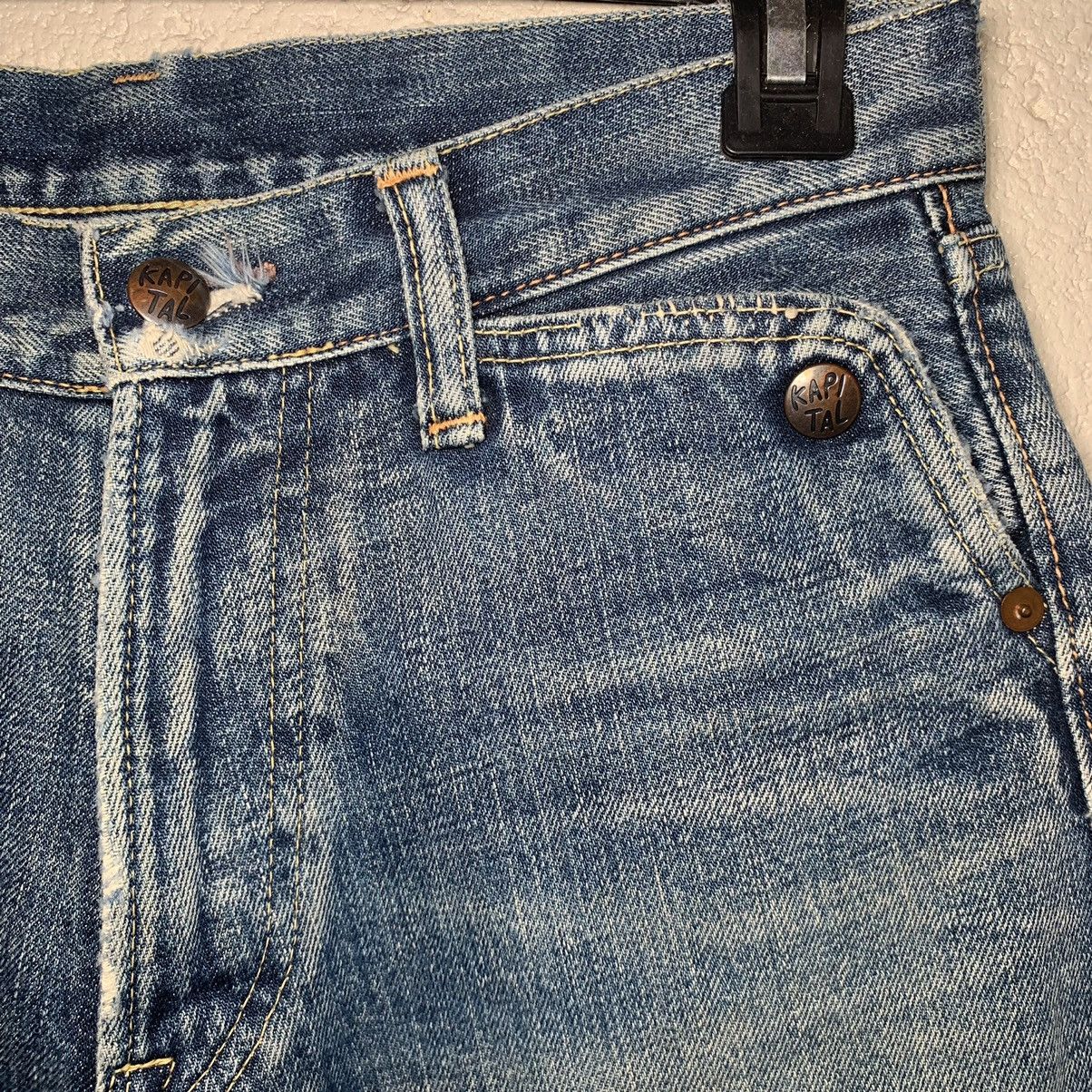 Kapital × Kapital Kountry Kapital Distressed Repaired Flared Denim Jeans 28x27 Size US 28 / EU 44 - 5 Thumbnail