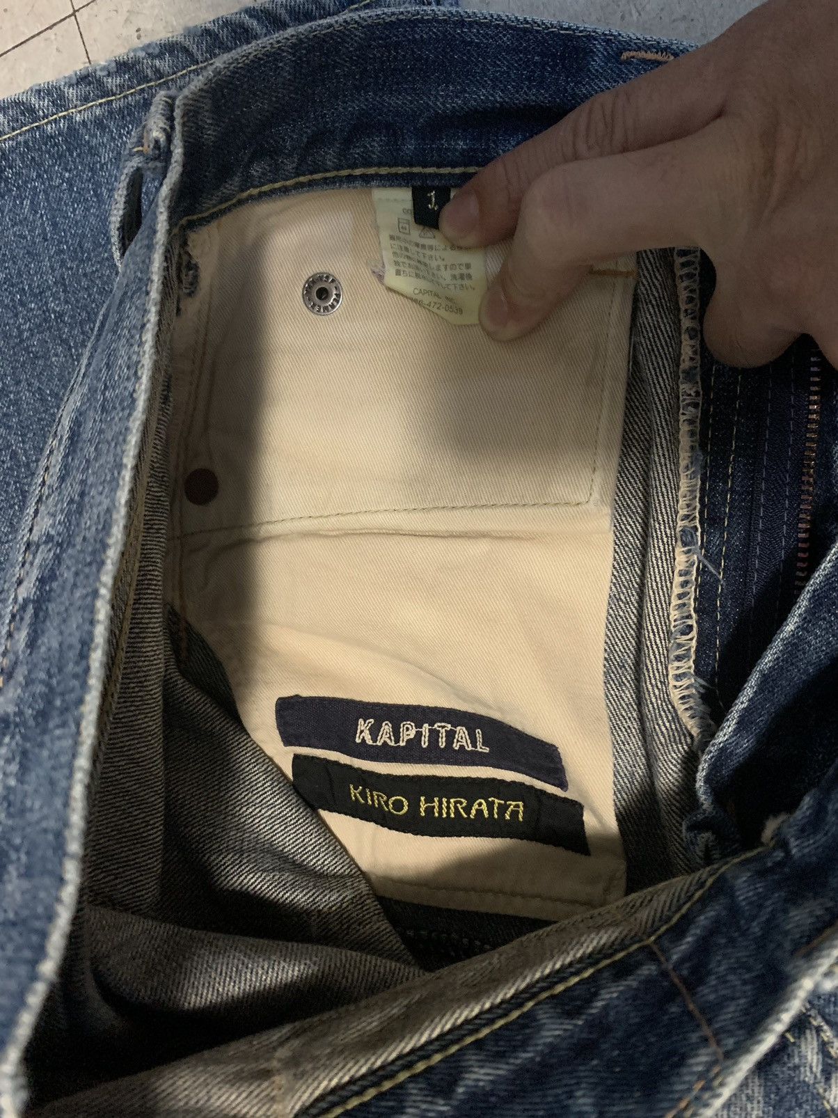 Kapital × Kapital Kountry Kapital Distressed Repaired Flared Denim Jeans 28x27 Size US 28 / EU 44 - 12 Thumbnail