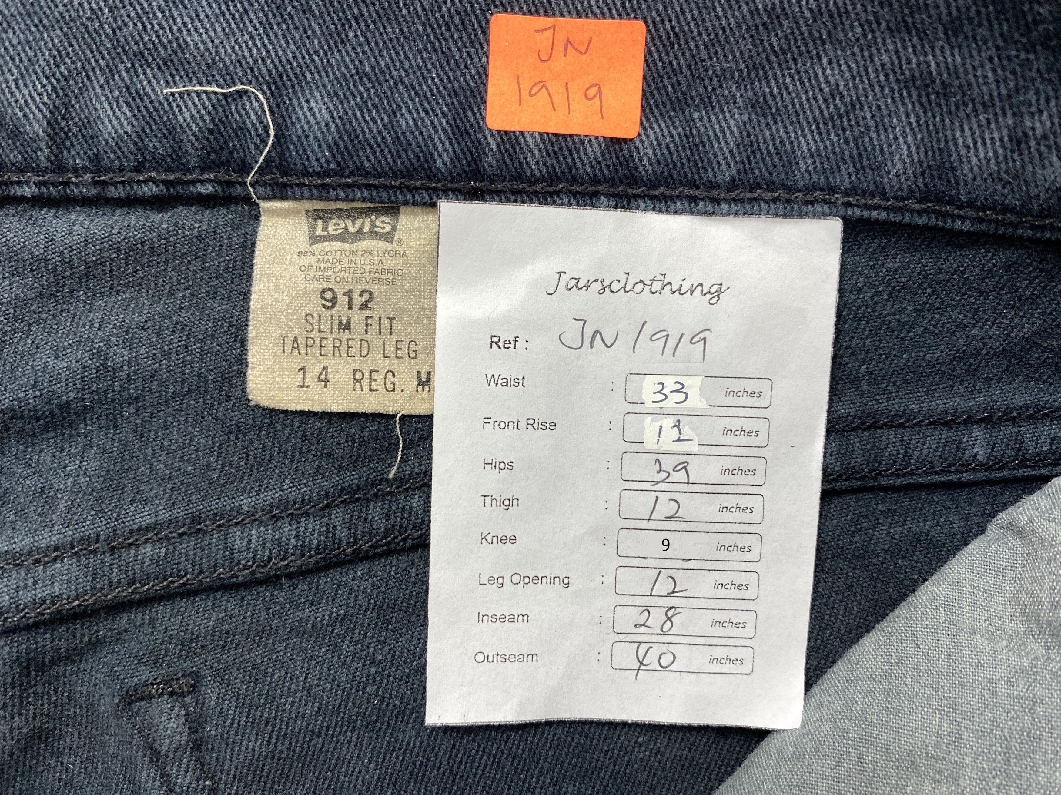Levi's 90's Rare Dark Blue Vintage Levi's 912 USA 33x28 -JN1919 Size US 33 - 8 Thumbnail
