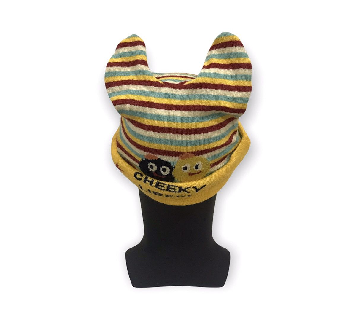 Japanese Brand × Vintage Japanese Brand Bunny Devil Horn Stripe Beanie Hat Size ONE SIZE - 4 Thumbnail