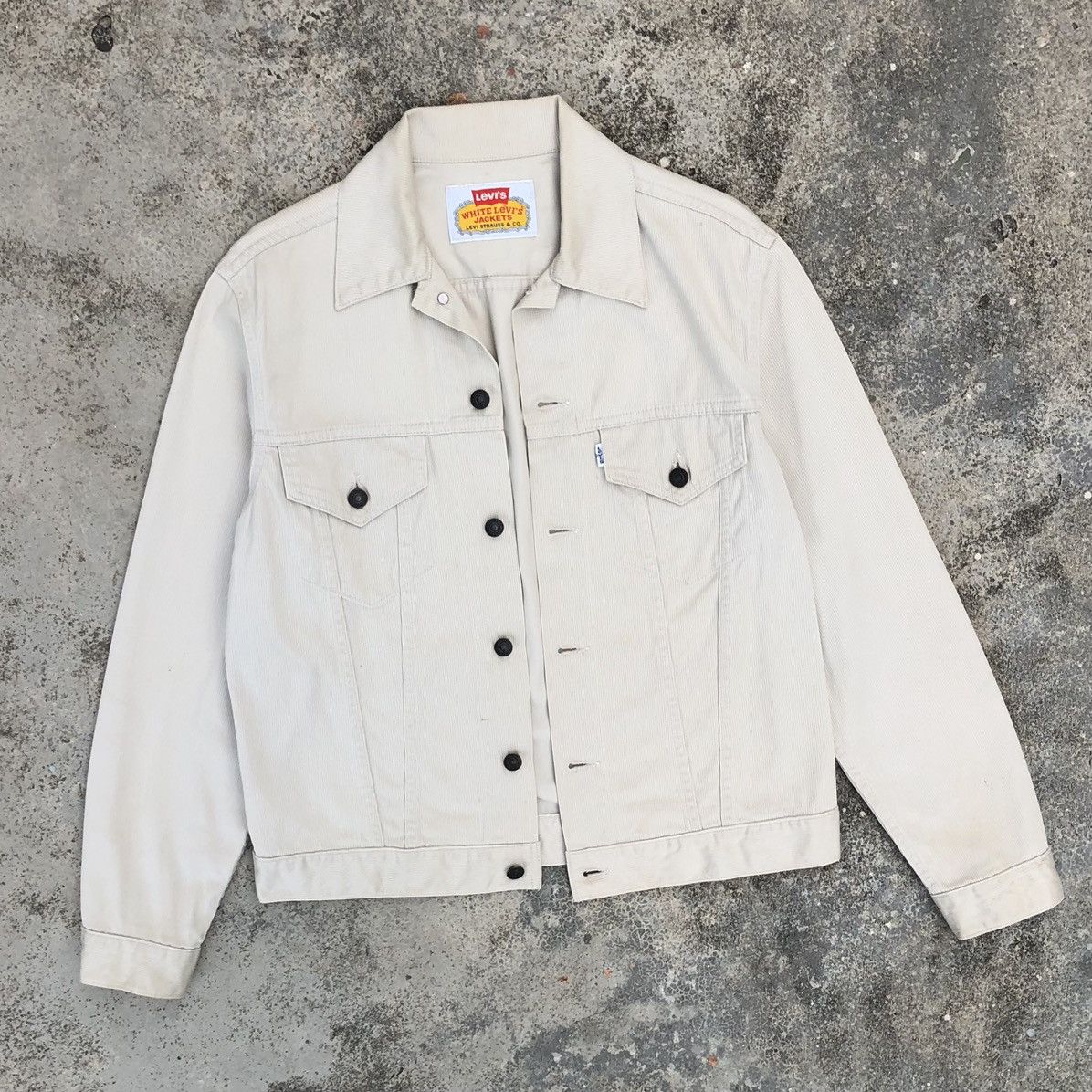 Levi Strauss White Levi's Trucker Jacket Vintage Levis White