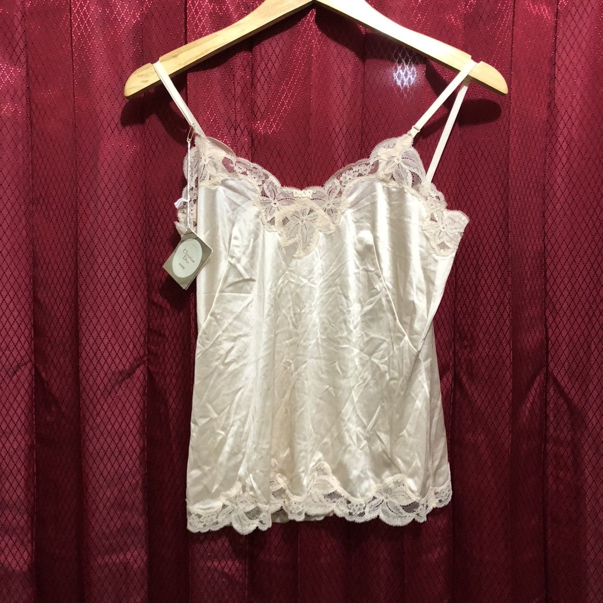 Christian Dior Monsieur × Vintage 🔥NOS Christian Dior Lingerie Top Lace Pure Silk Size M / US 6-8 / IT 42-44 - 1 Thumbnail