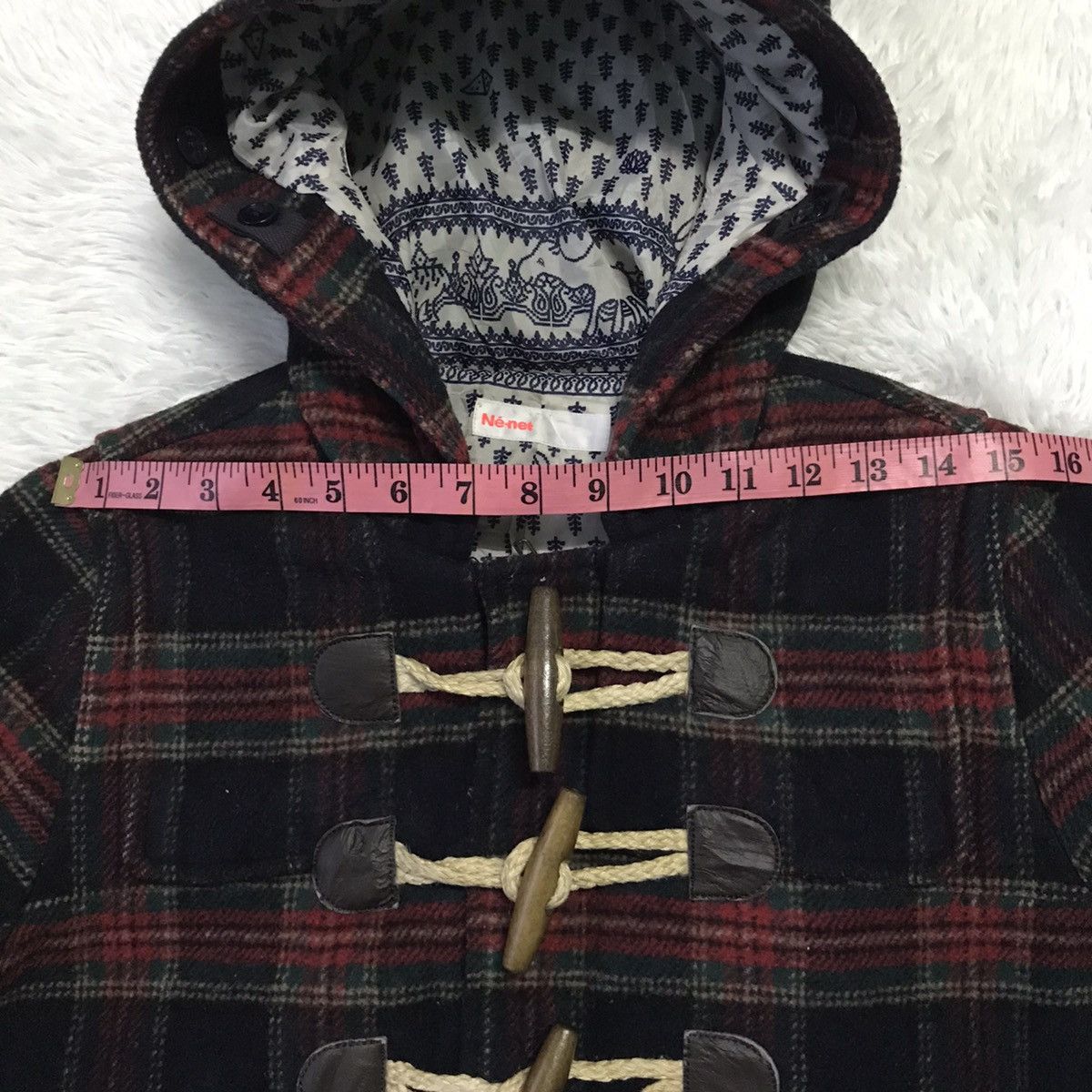 Issey Miyake × Japanese Brand Ne-Net Issey Miyake Blend Wool Checkered Jacket Hooded Size US S / EU 44-46 / 1 - 24 Thumbnail