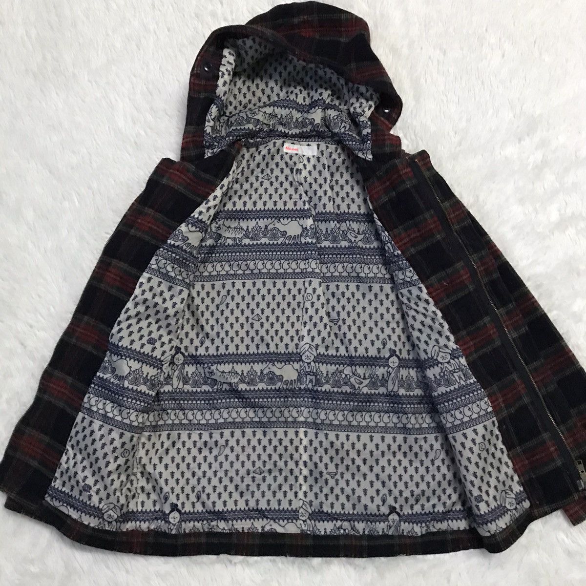 Issey Miyake × Japanese Brand Ne-Net Issey Miyake Blend Wool Checkered Jacket Hooded Size US S / EU 44-46 / 1 - 15 Thumbnail
