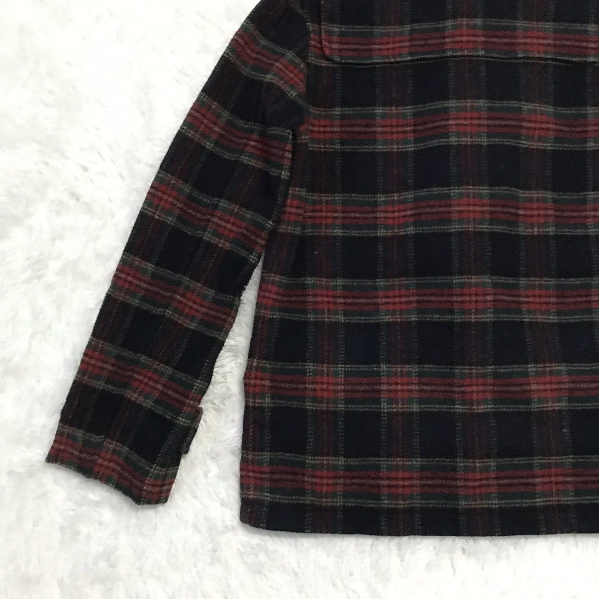 Issey Miyake × Japanese Brand Ne-Net Issey Miyake Blend Wool Checkered Jacket Hooded Size US S / EU 44-46 / 1 - 9 Thumbnail