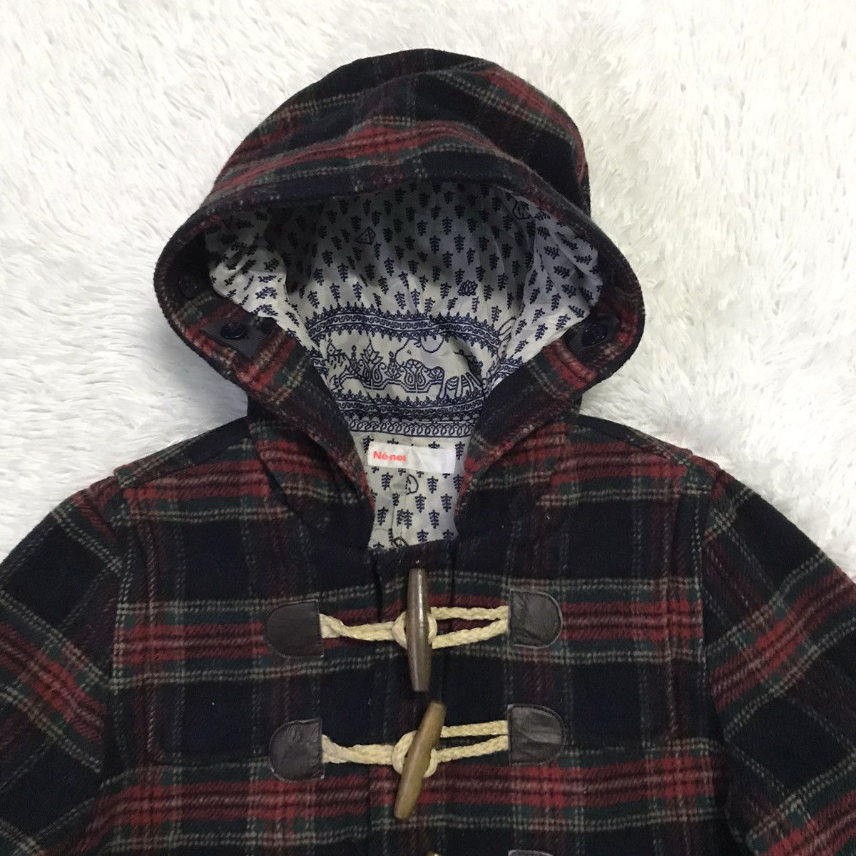 Issey Miyake × Japanese Brand Ne-Net Issey Miyake Blend Wool Checkered Jacket Hooded Size US S / EU 44-46 / 1 - 7 Thumbnail