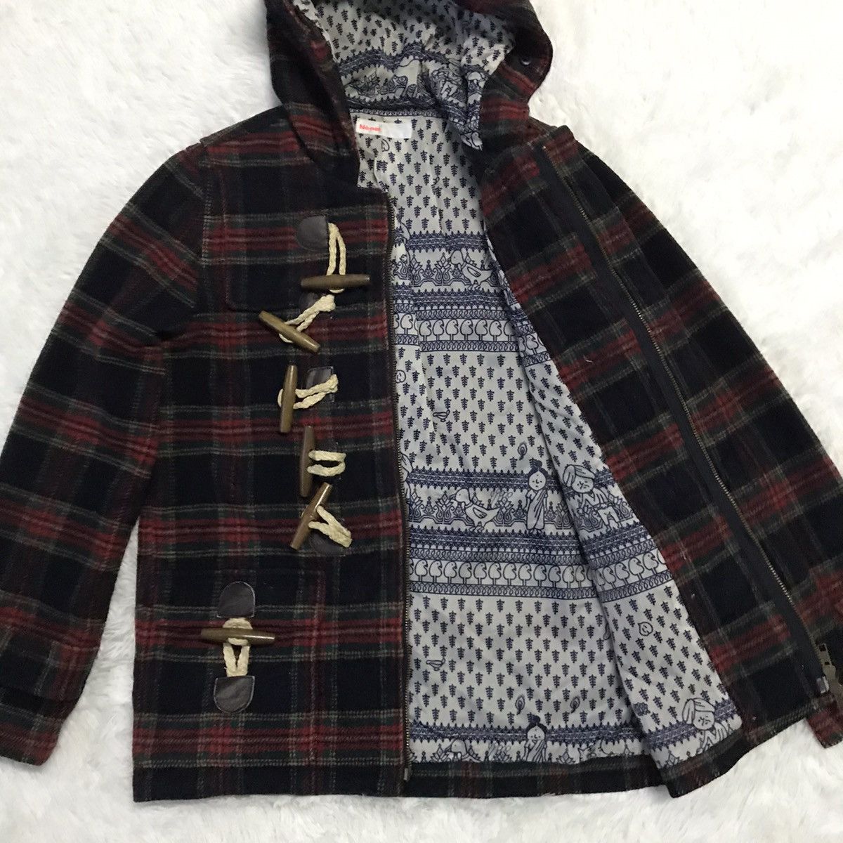 Issey Miyake × Japanese Brand Ne-Net Issey Miyake Blend Wool Checkered Jacket Hooded Size US S / EU 44-46 / 1 - 14 Thumbnail