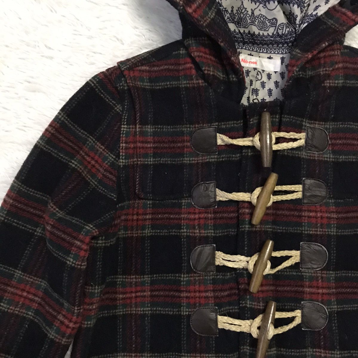 Issey Miyake × Japanese Brand Ne-Net Issey Miyake Blend Wool Checkered Jacket Hooded Size US S / EU 44-46 / 1 - 6 Thumbnail