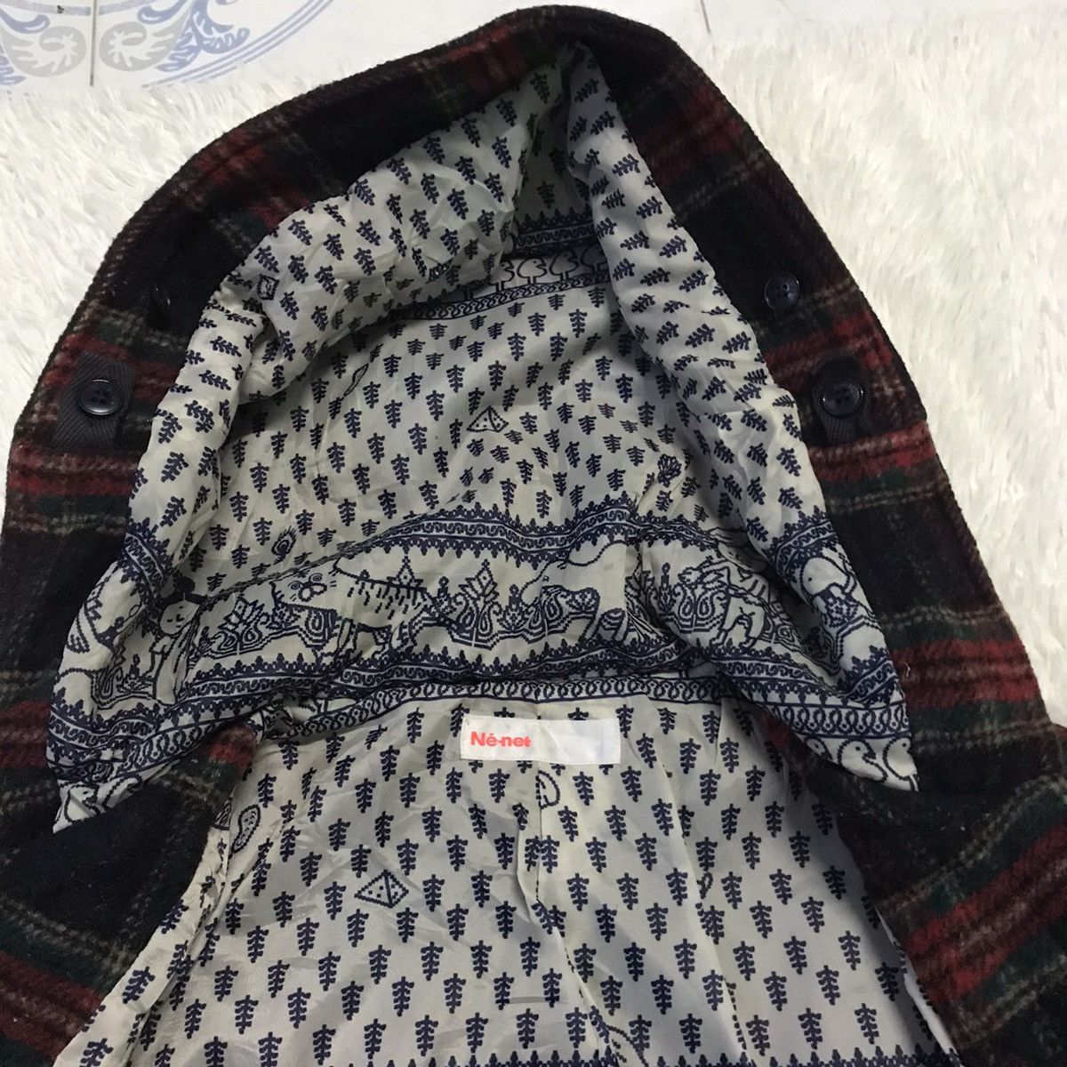 Issey Miyake × Japanese Brand Ne-Net Issey Miyake Blend Wool Checkered Jacket Hooded Size US S / EU 44-46 / 1 - 17 Thumbnail