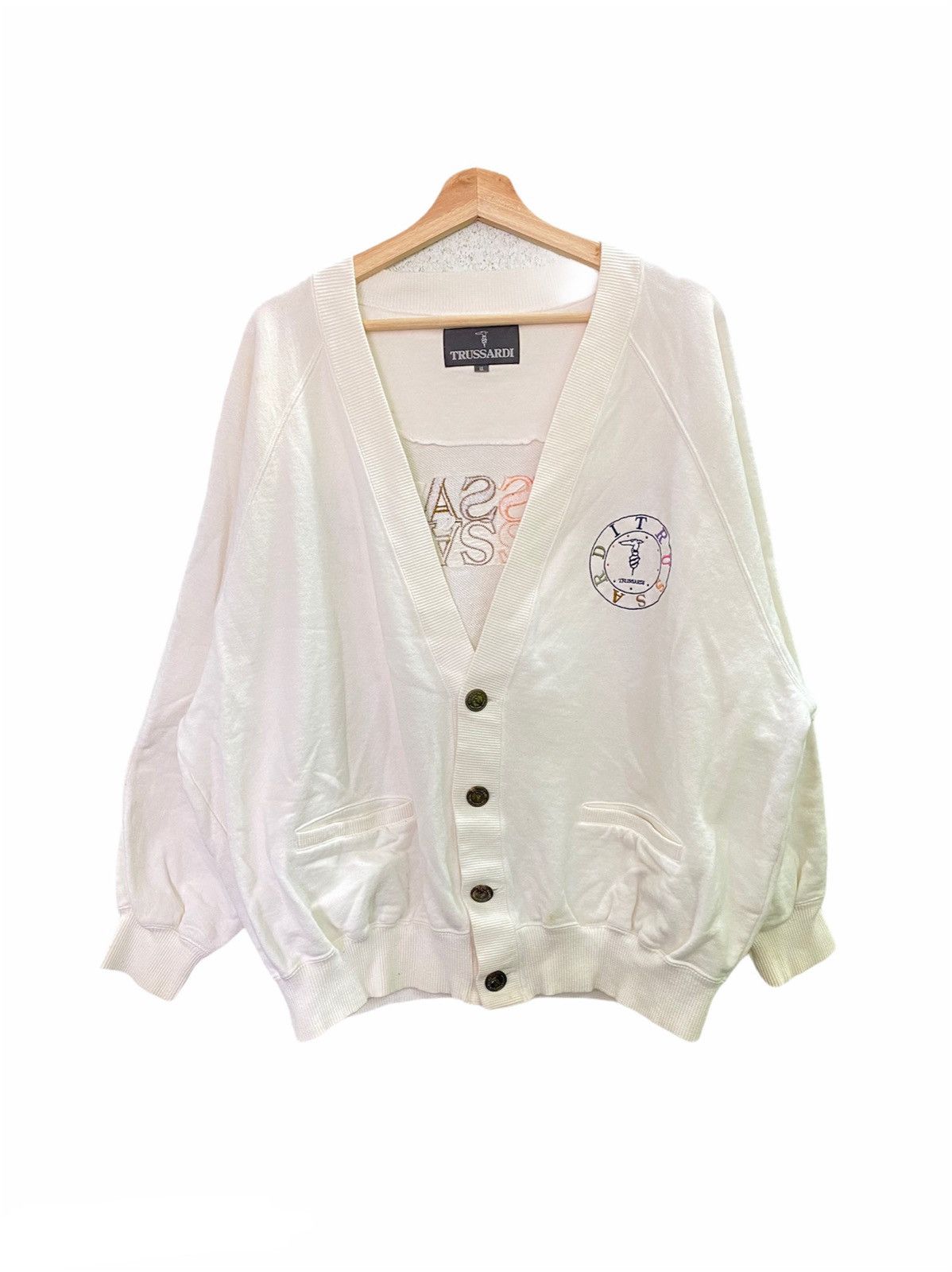 Japanese Brand Trussardi Cardigan Size US XXL / EU 58 / 5 - 2 Thumbnail