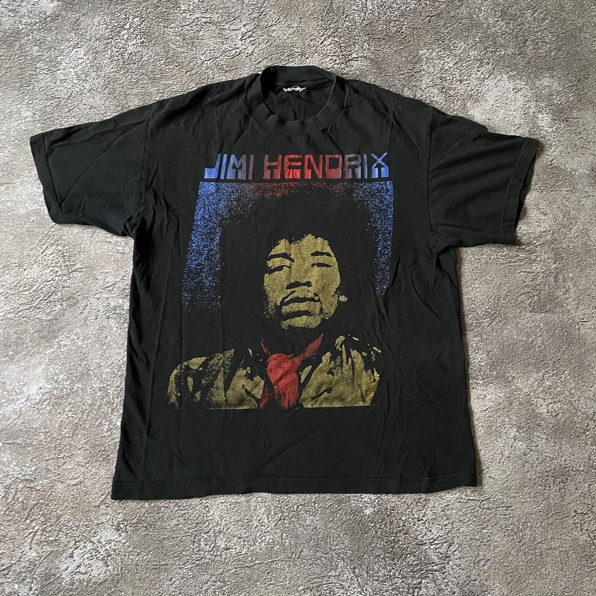 Vintage Vintage 90s Jimi Hendrix Graphic Tee Sun Faded Streetwear L Size US L / EU 52-54 / 3 - 3 Thumbnail
