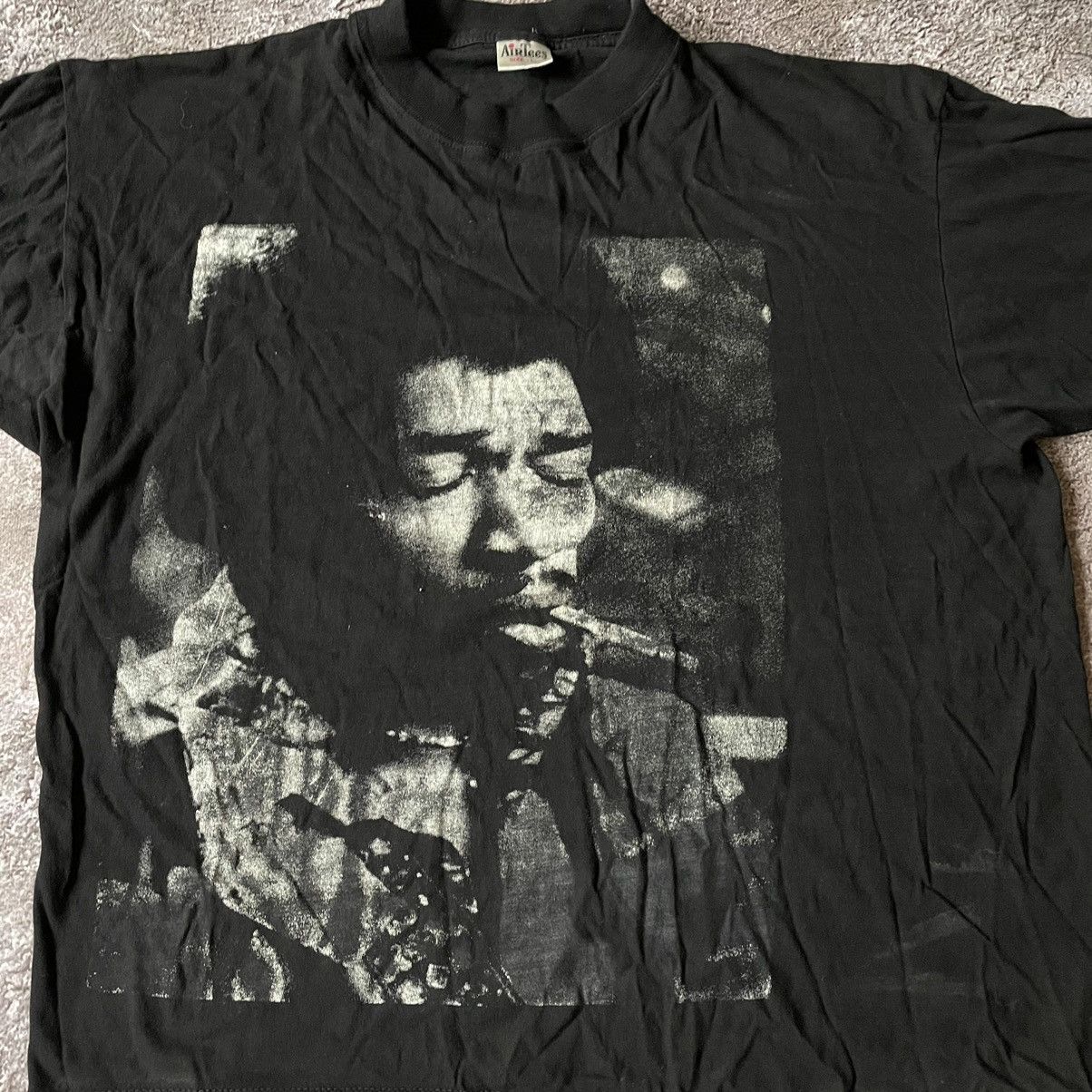 Vintage Vintage 90s Jimi Hendrix Graphic Tee Sun Faded Grunge Boxy L Size US L / EU 52-54 / 3 - 5 Thumbnail