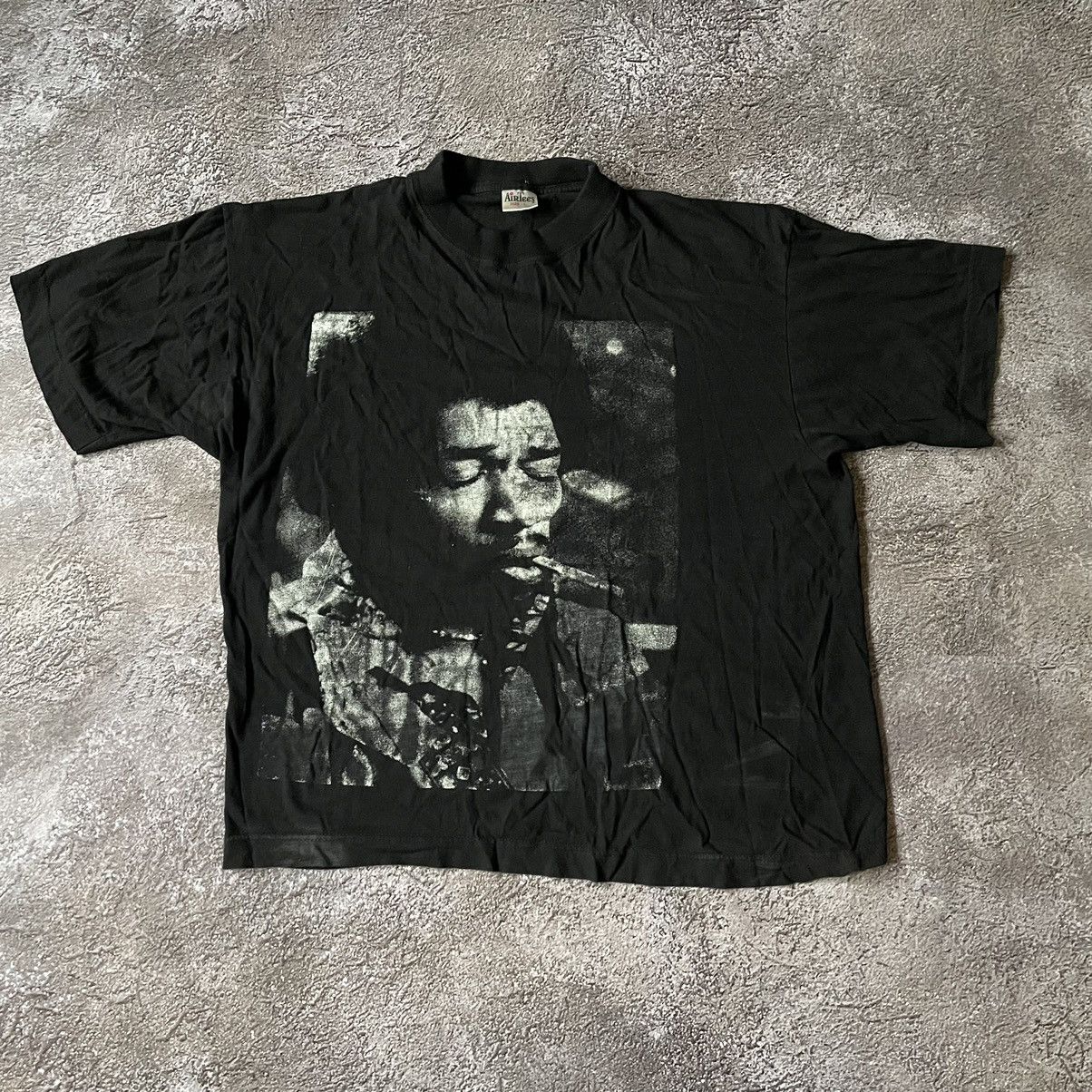 Vintage Vintage 90s Jimi Hendrix Graphic Tee Sun Faded Grunge Boxy L Size US L / EU 52-54 / 3 - 3 Thumbnail