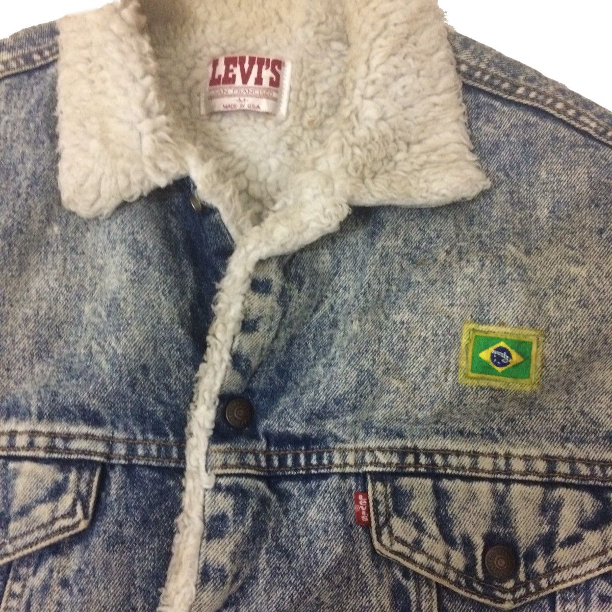 Levi's × Levi's Vintage Clothing × Vintage Vintage Levi’s 80’s Acid Wash Sherpa Jacket Size US M / EU 48-50 / 2 - 3 Thumbnail