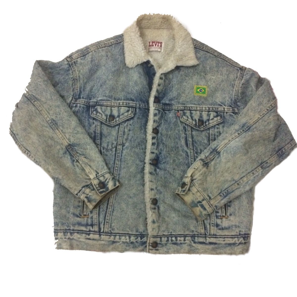 Levi's × Levi's Vintage Clothing × Vintage Vintage Levi’s 80’s Acid Wash Sherpa Jacket Size US M / EU 48-50 / 2 - 1 Thumbnail