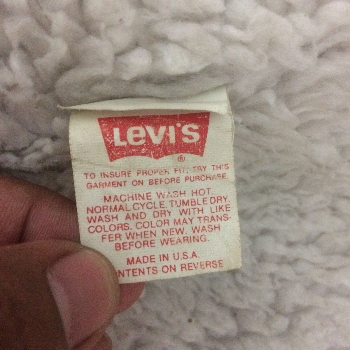 Levi's × Levi's Vintage Clothing × Vintage Vintage Levi’s 80’s Acid Wash Sherpa Jacket Size US M / EU 48-50 / 2 - 8 Thumbnail