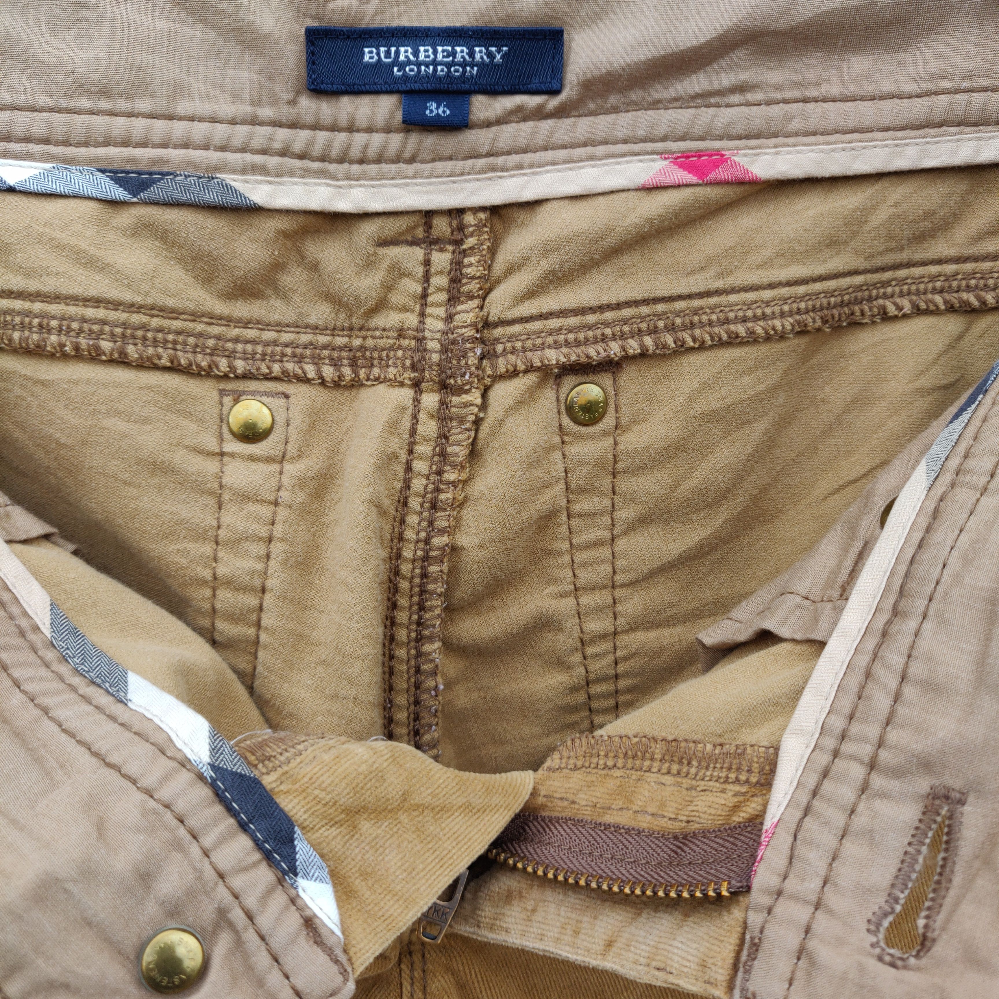 Burberry × Burberry Prorsum × Vintage Vintage Burberry’s Corduroy Pants Nice Fade Brown Size US 36 / EU 52 - 18 Thumbnail