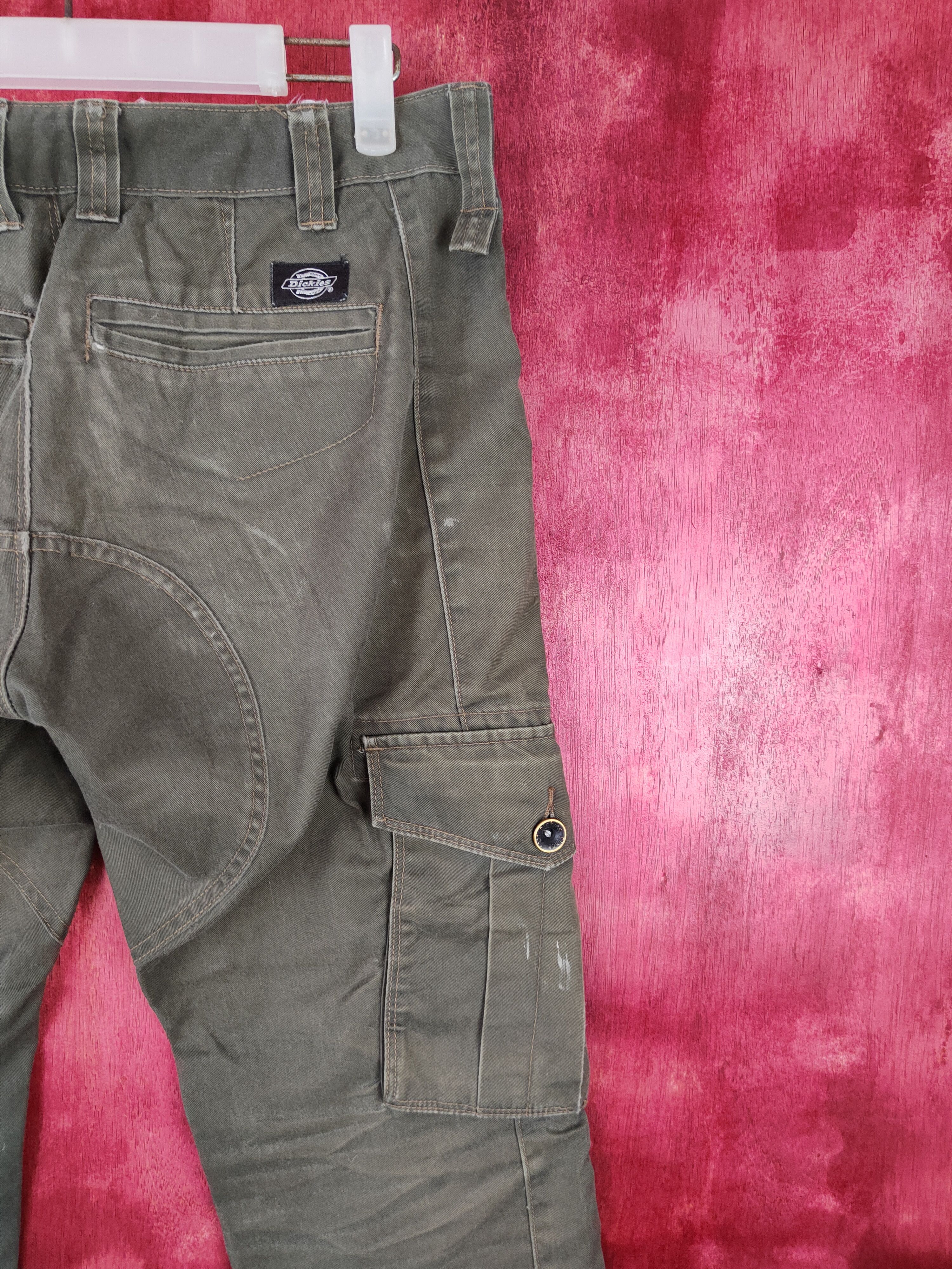Dickies Dickies Army Green Faded Multi Pocket Cargo Pants #S553 Size US 33 - 10 Thumbnail