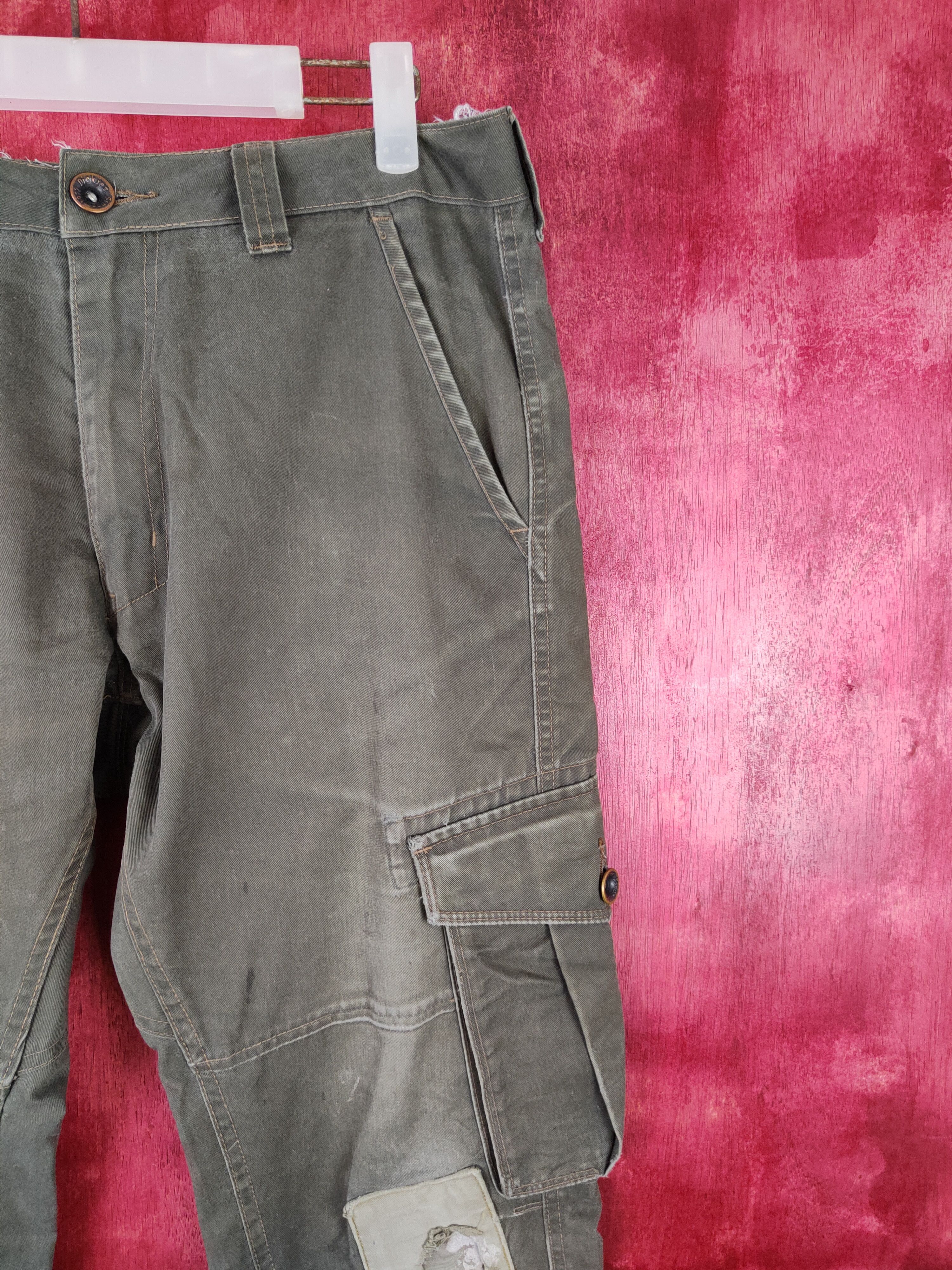 Dickies Dickies Army Green Faded Multi Pocket Cargo Pants #S553 Size US 33 - 5 Thumbnail