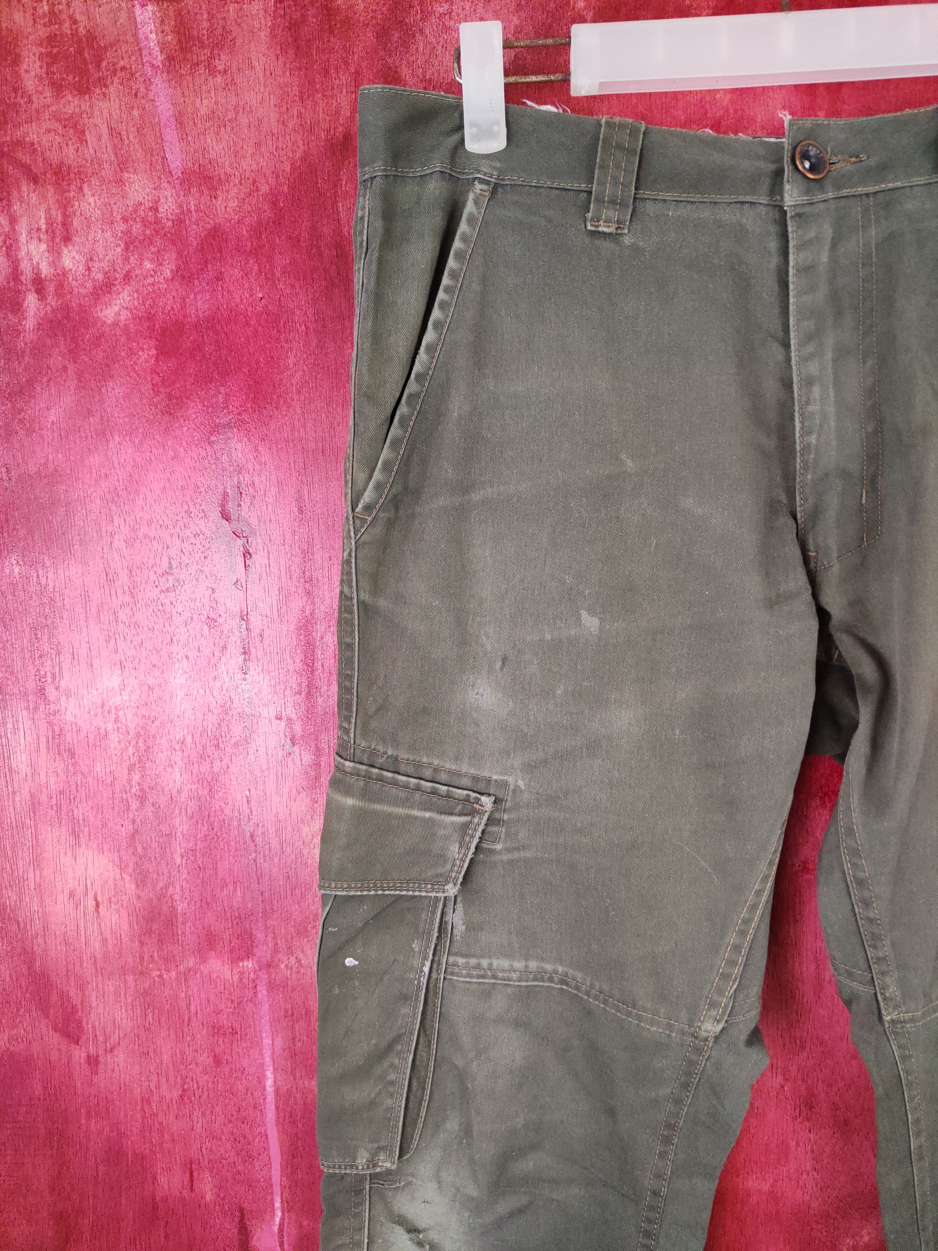 Dickies Dickies Army Green Faded Multi Pocket Cargo Pants #S553 Size US 33 - 3 Thumbnail
