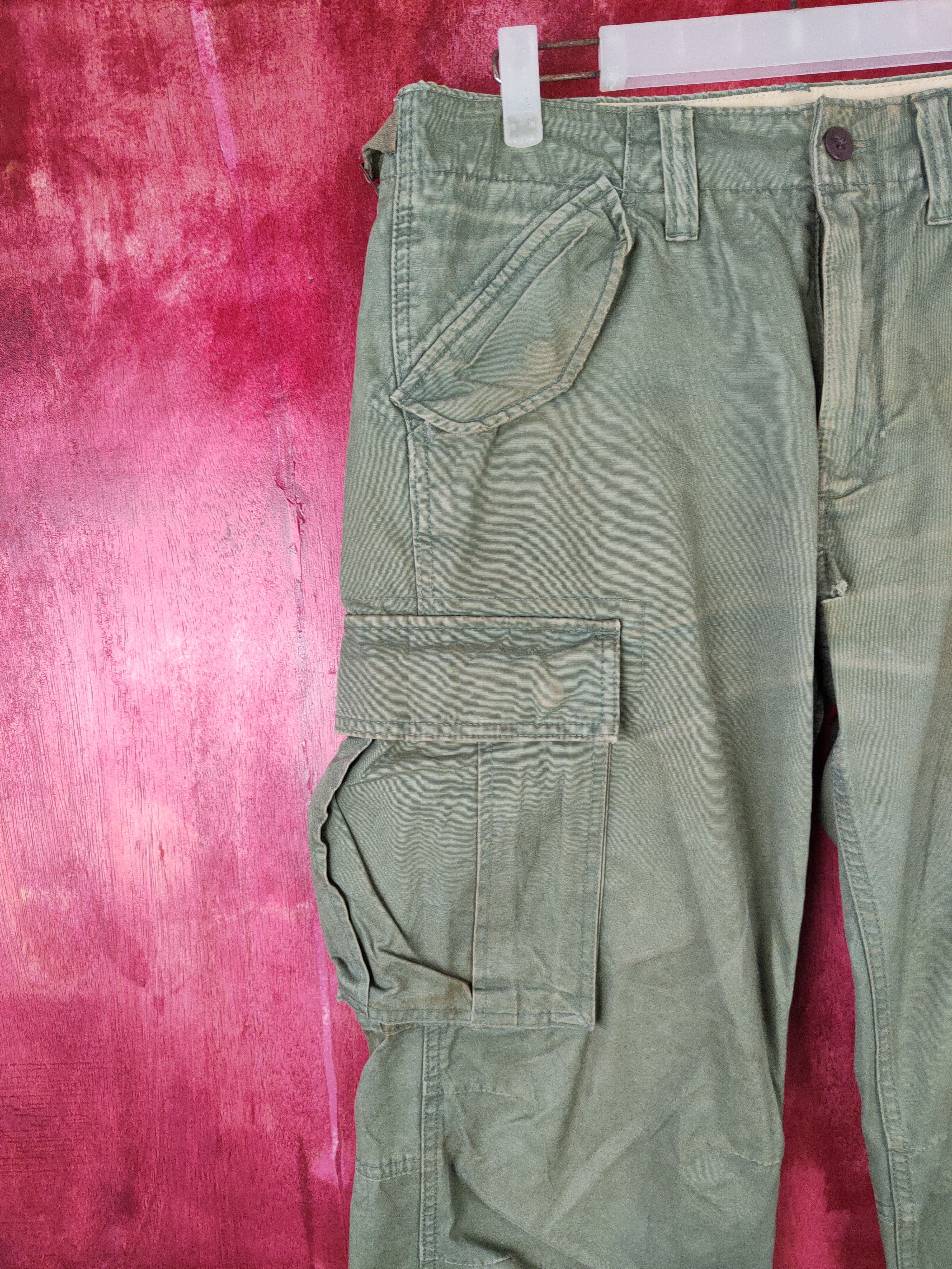 Gap Gap Khakis Faded Multi Pocket Tactical Cargo Pants #S568 Size US 32 / EU 48 - 3 Thumbnail