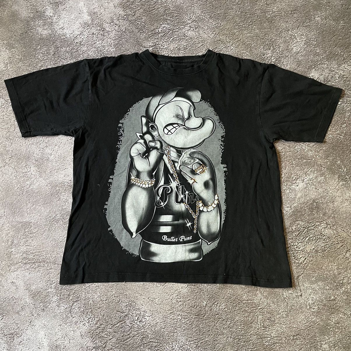 Vintage Vintage Y2K Goth Punk Graphic Tee Black Oversized Worn In XL Size US XL / EU 56 / 4 - 2 Thumbnail