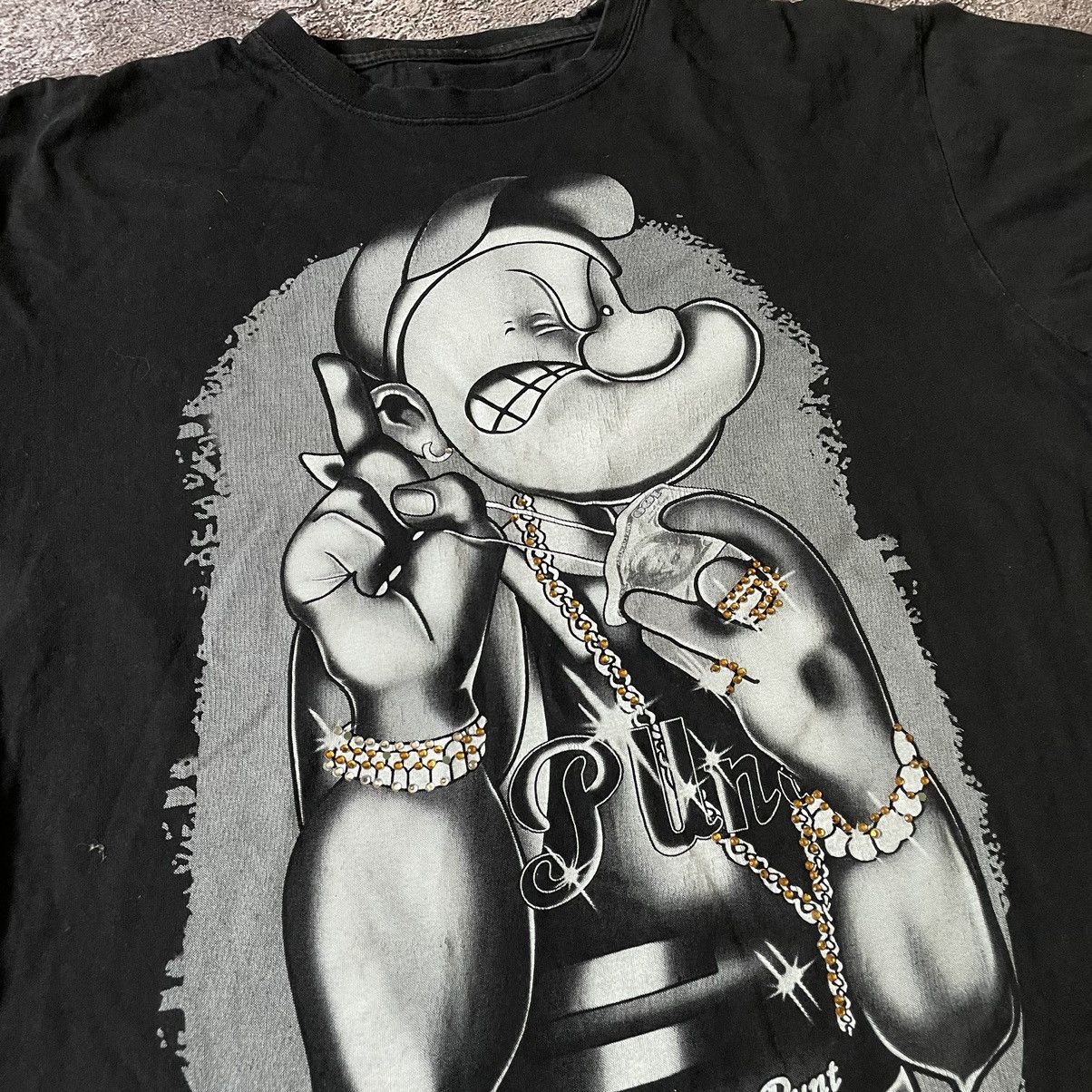 Vintage Vintage Y2K Goth Punk Graphic Tee Black Oversized Worn In XL Size US XL / EU 56 / 4 - 7 Thumbnail