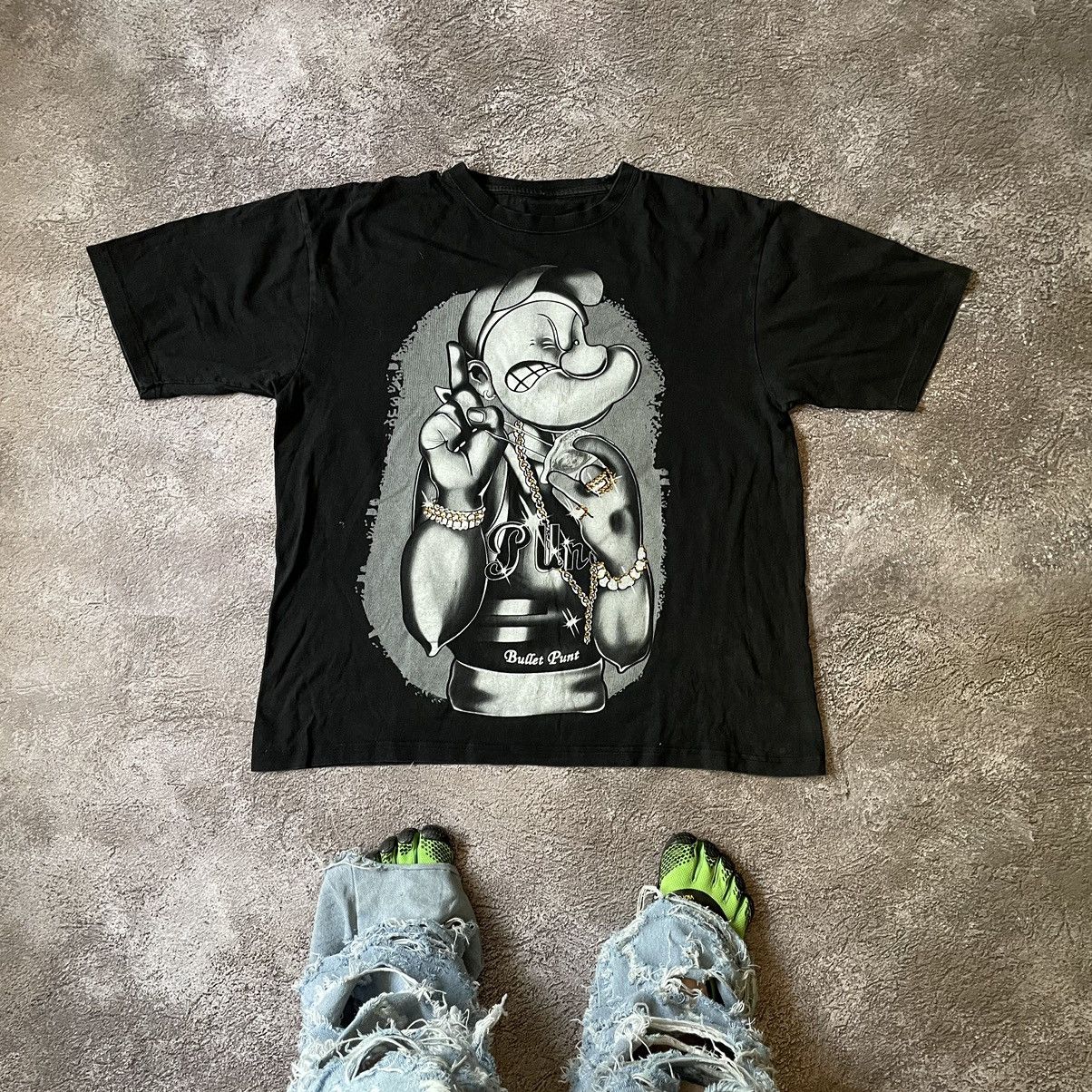 Vintage Vintage Y2K Goth Punk Graphic Tee Black Oversized Worn In XL Size US XL / EU 56 / 4 - 1 Thumbnail