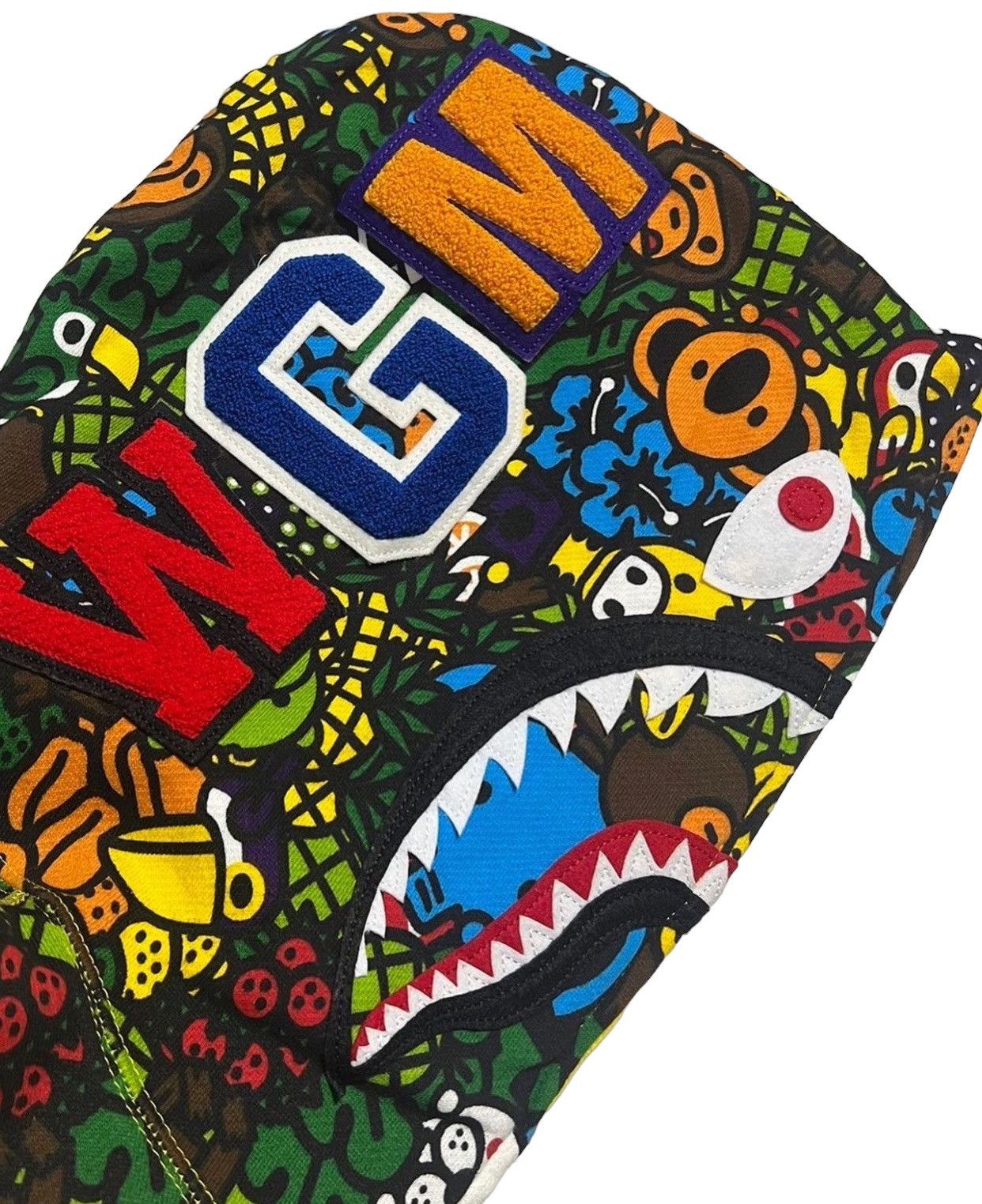 Bape Baby Milo Fruit Shark Full Zip Hoodie Size US L / EU 52-54 / 3 - 3 Thumbnail