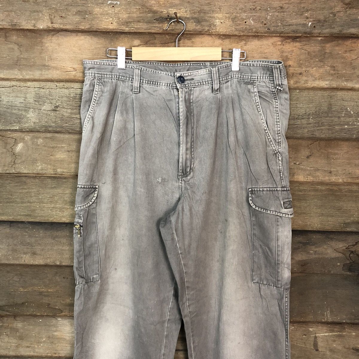 Faded Glory × Japanese Brand Japan faded Grey Multipocket Cargo Pants #c999 Size US 34 / EU 50 - 2 Thumbnail