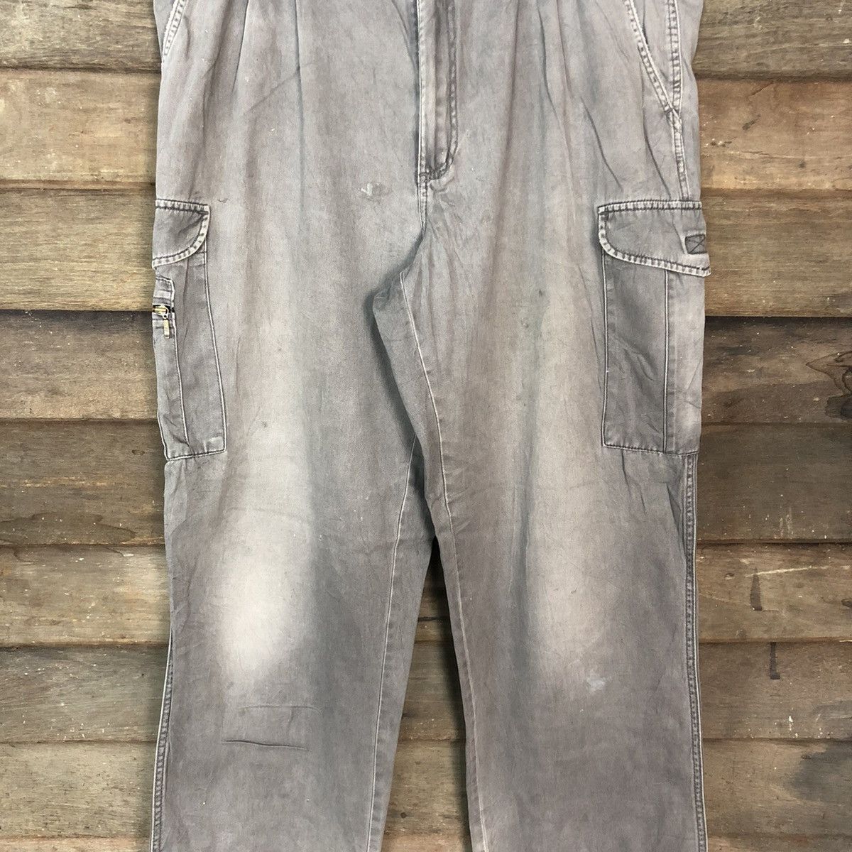 Faded Glory × Japanese Brand Japan faded Grey Multipocket Cargo Pants #c999 Size US 34 / EU 50 - 4 Thumbnail