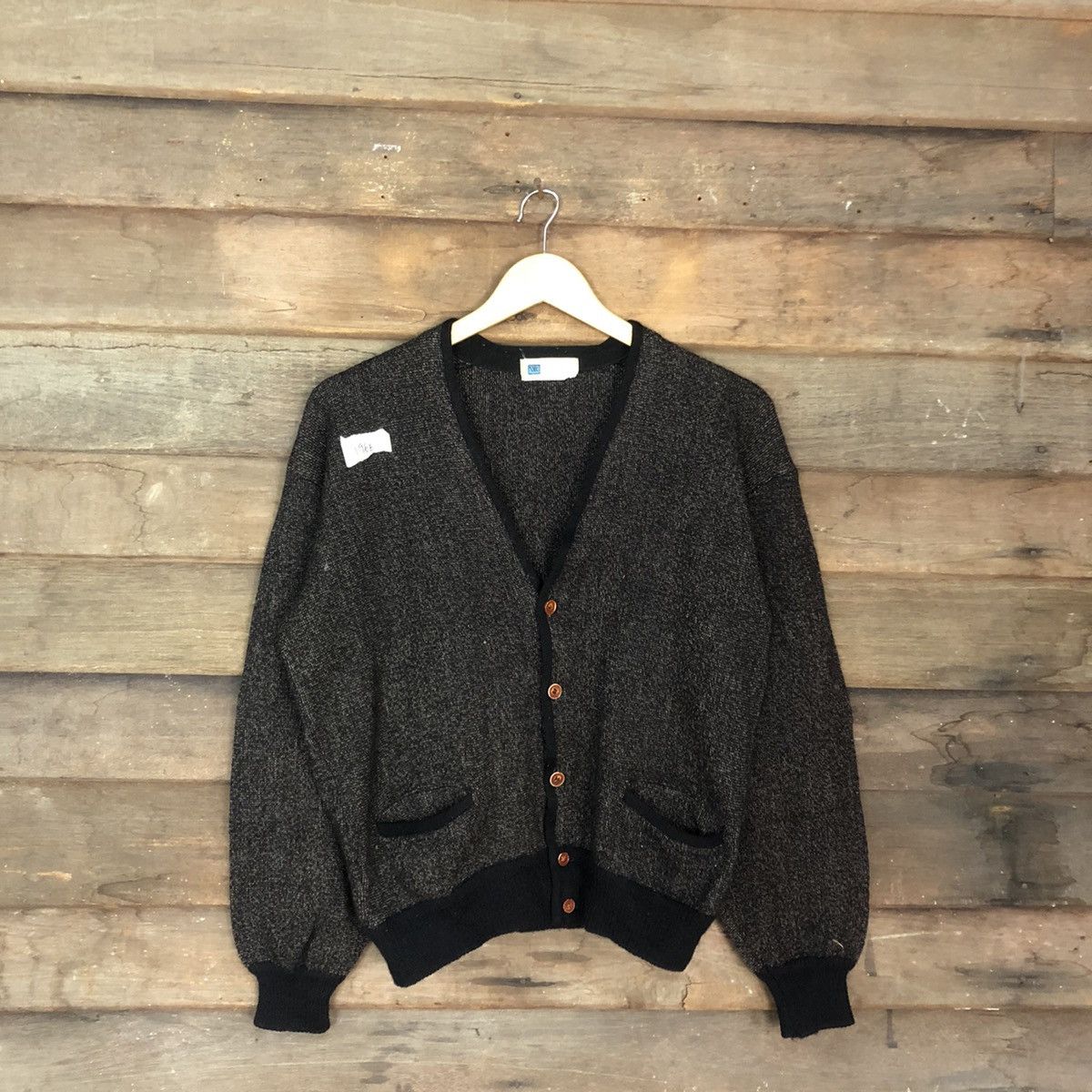 image of Dl Royal Weston Vintage Japan Knitwear Black Cardigan 496B, Men's (Size Medium)