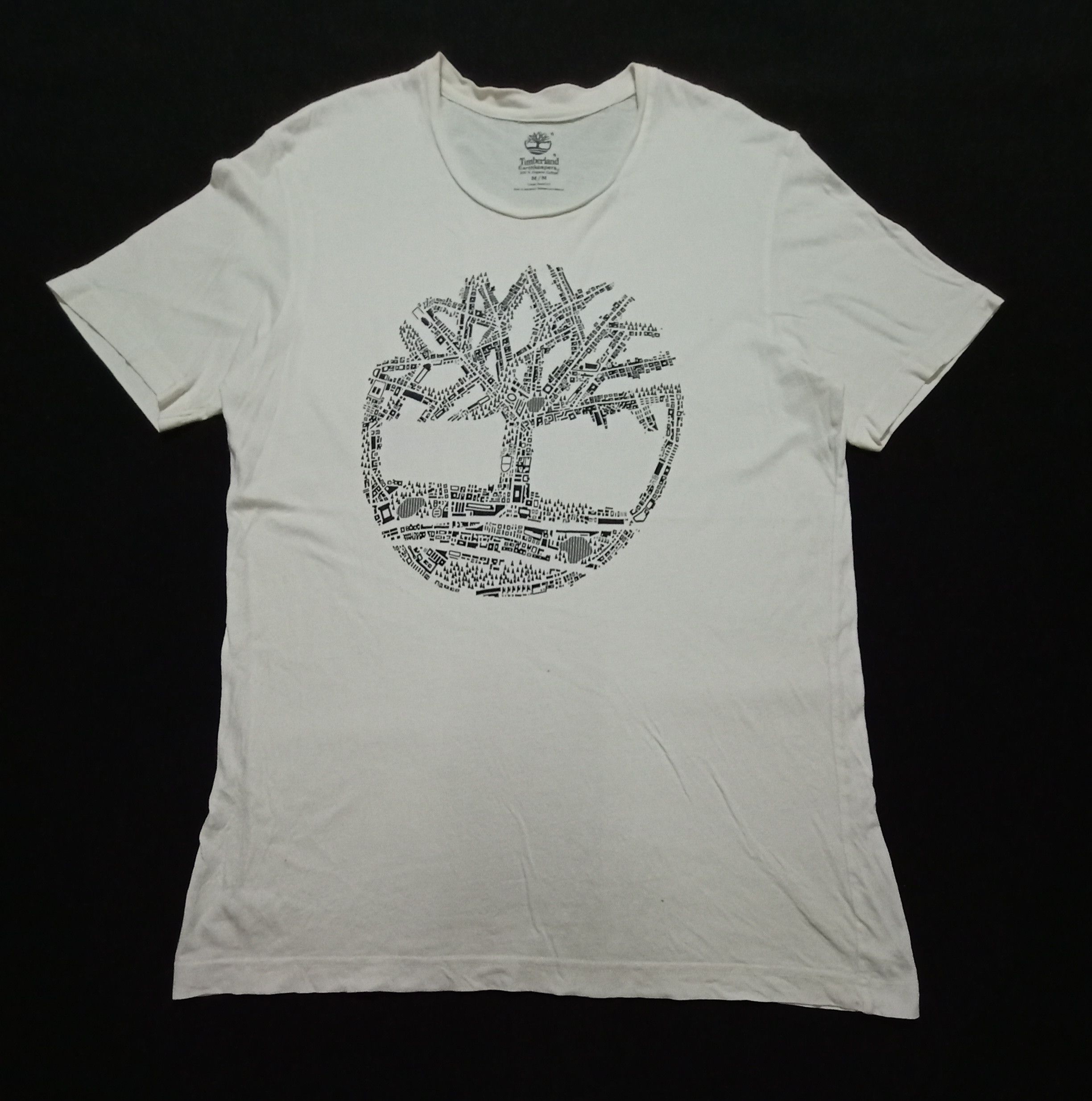 Timberland Tee White Color Big Print Logo