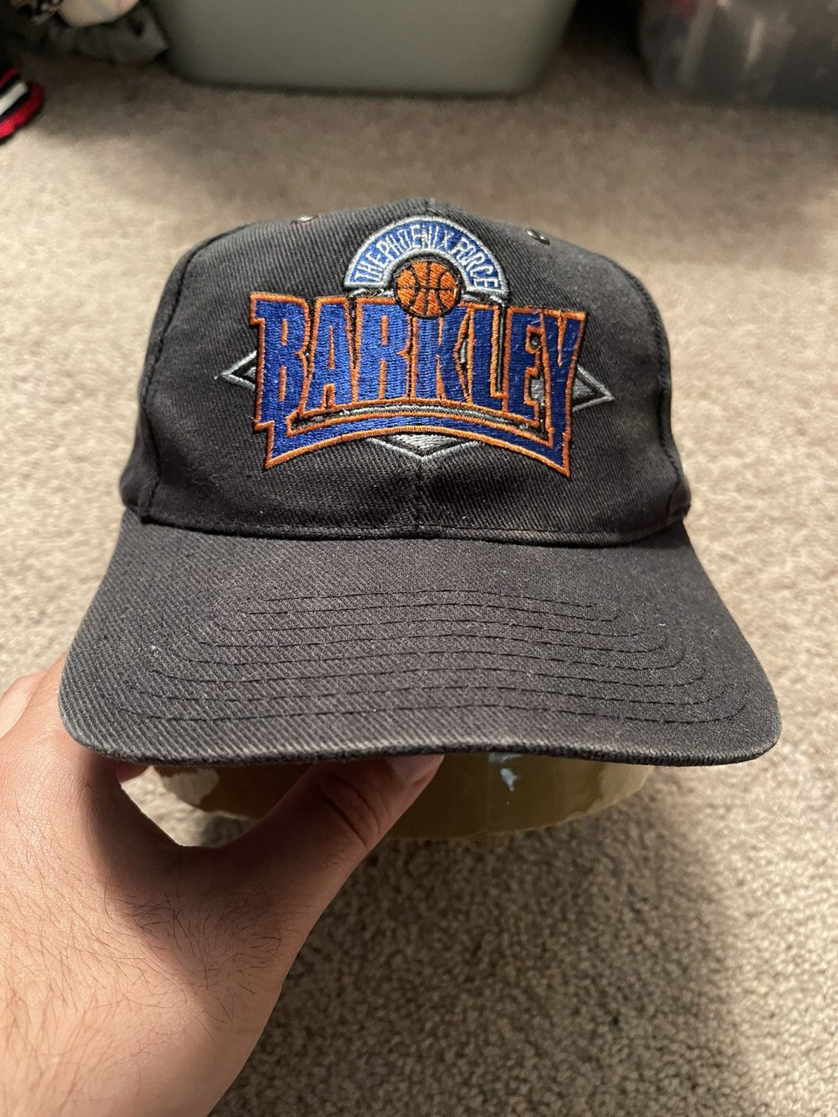 image of NBA x Nike Vintage 90's Nike Charles Barkley Suns Snapback Godzillacb34 in Black, Men's