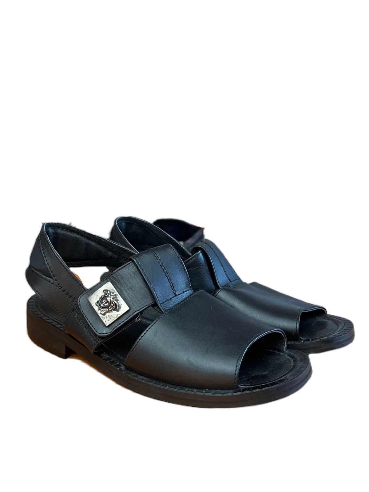 Gianni Versace Men\'s Black Leather Sandals Versace Men main image 4